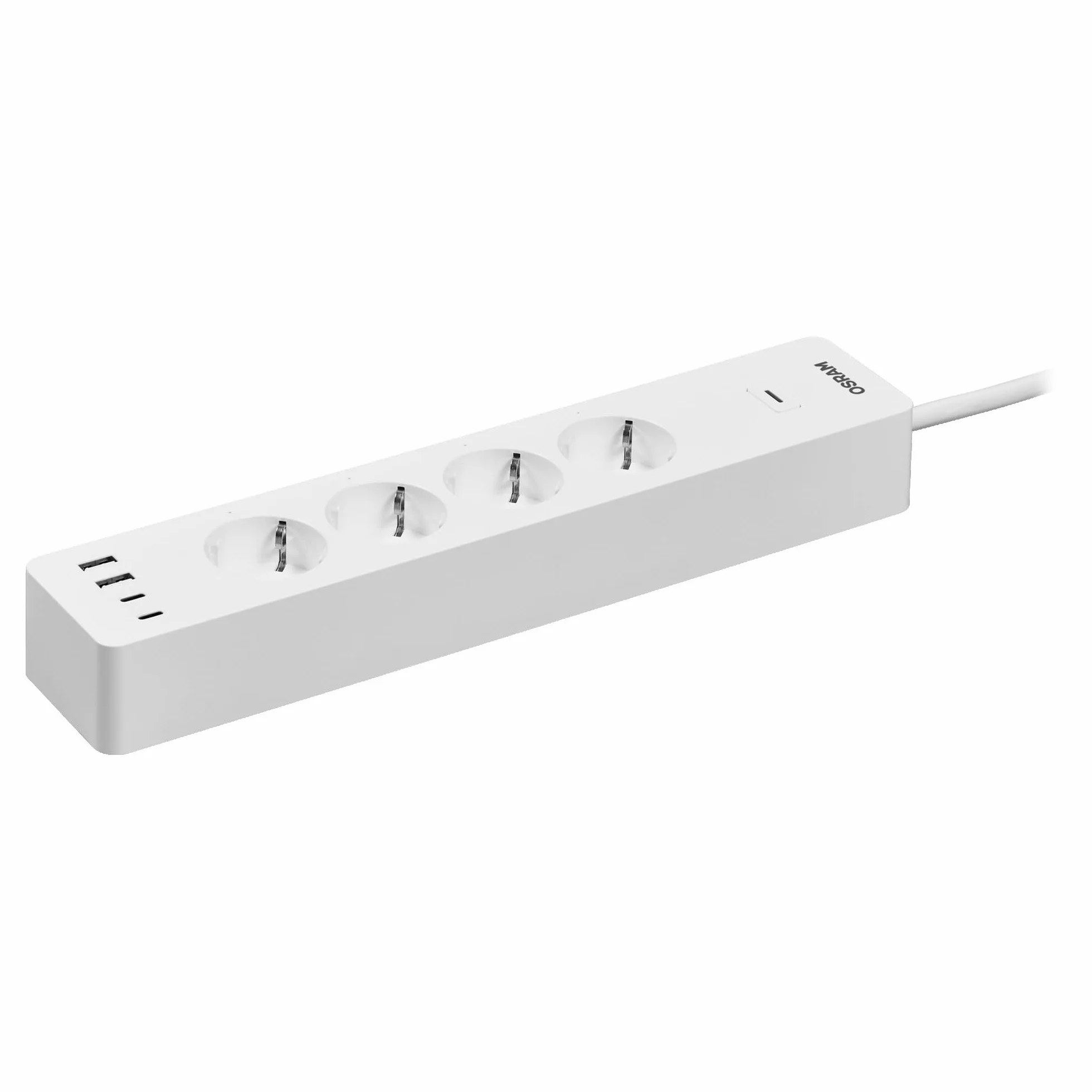 OSRAM SMART+Wifi Regleta de enchufes inteligente WiFi de 4 vías UE-UE con puertos USB inteligentes, protección IP20, para integrar dispositivos en el hogar inteligente