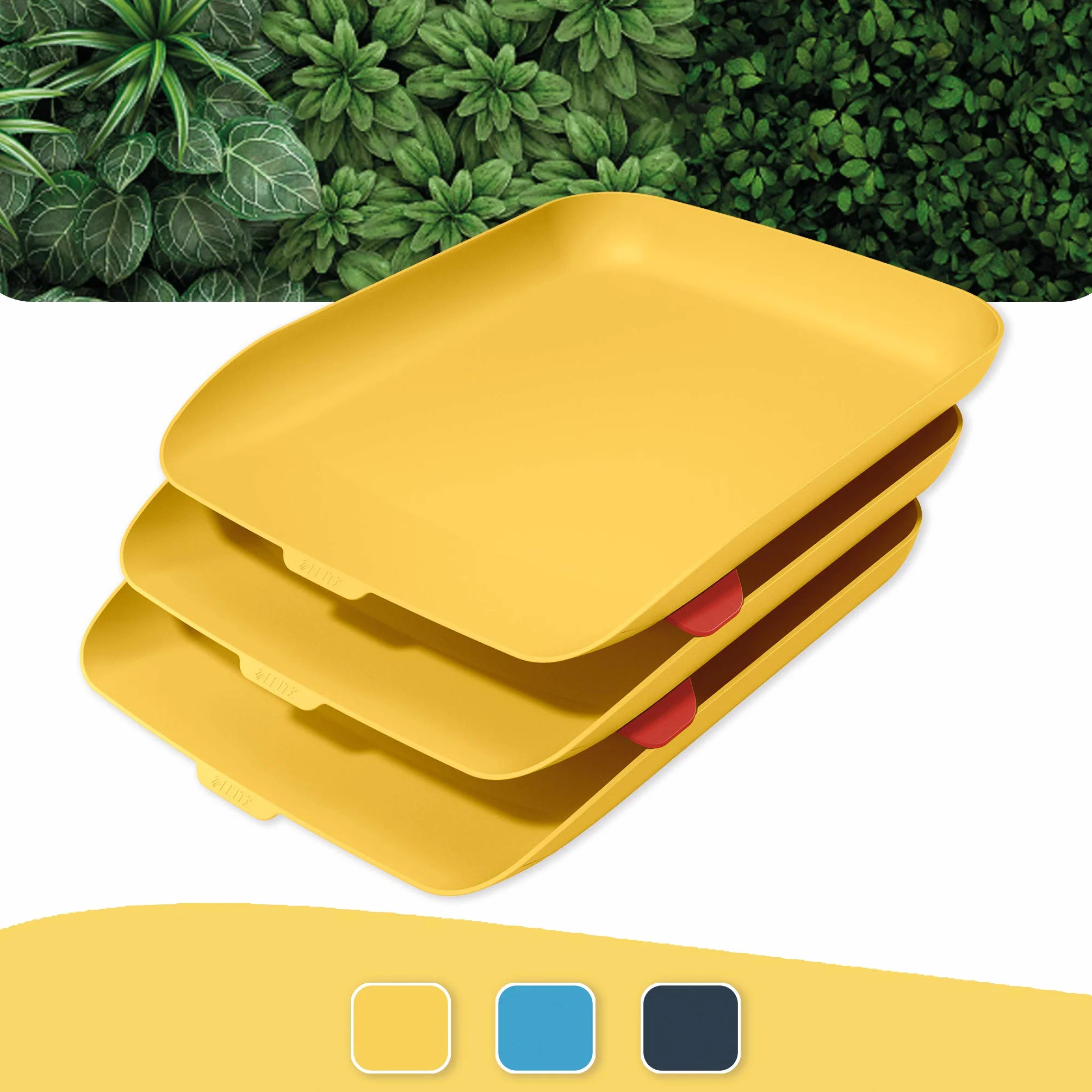 Leitz Bandeja para cartas 3 unidades amarillo cálido