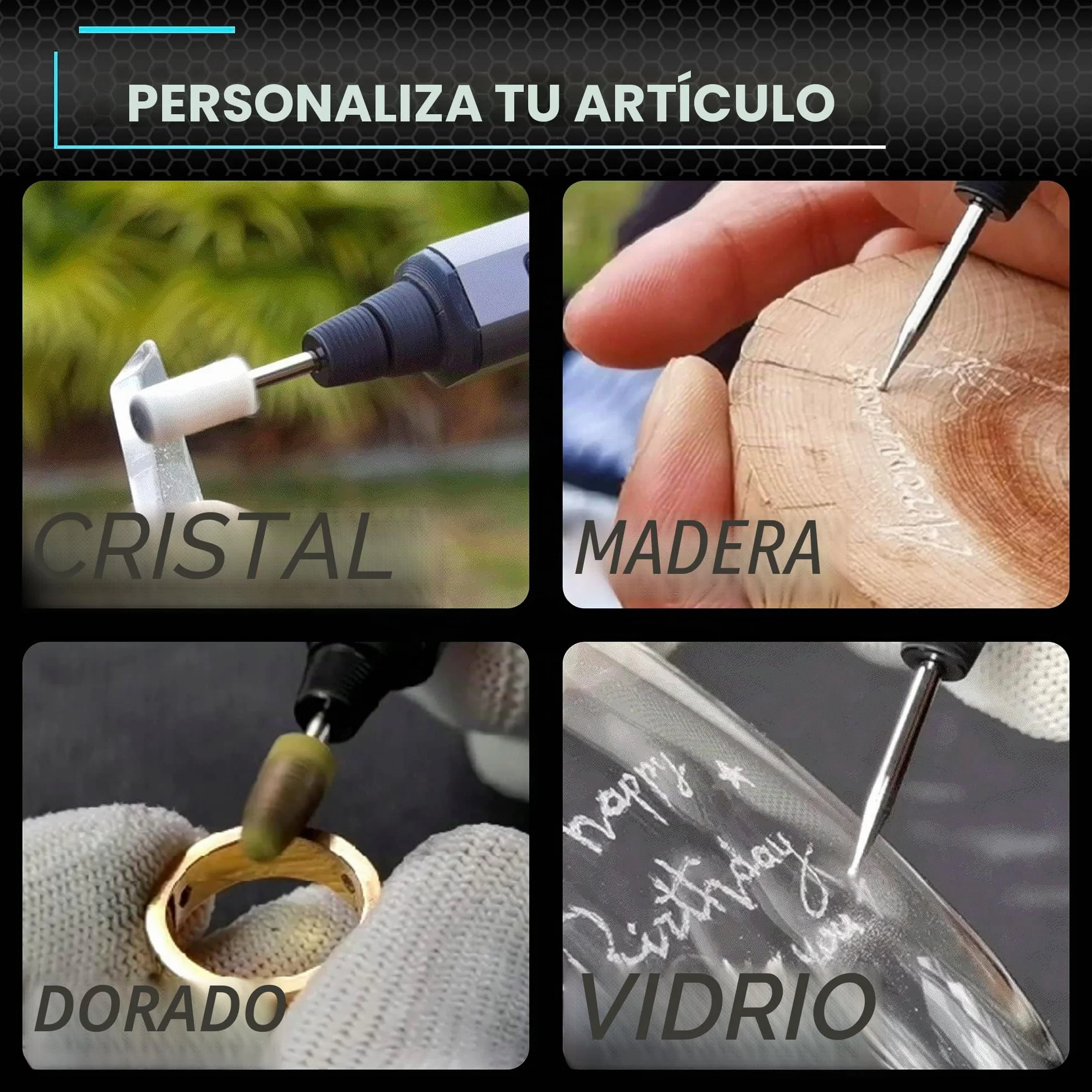 ARROWMAX Herramienta rotativa eléctrica inalámbrica, pluma de grabado con 36 bits, caja de aluminio, Bluetooth, aplicación, carga magnética inalámbrica, madera, vidrio, tallado (SGS MINI)