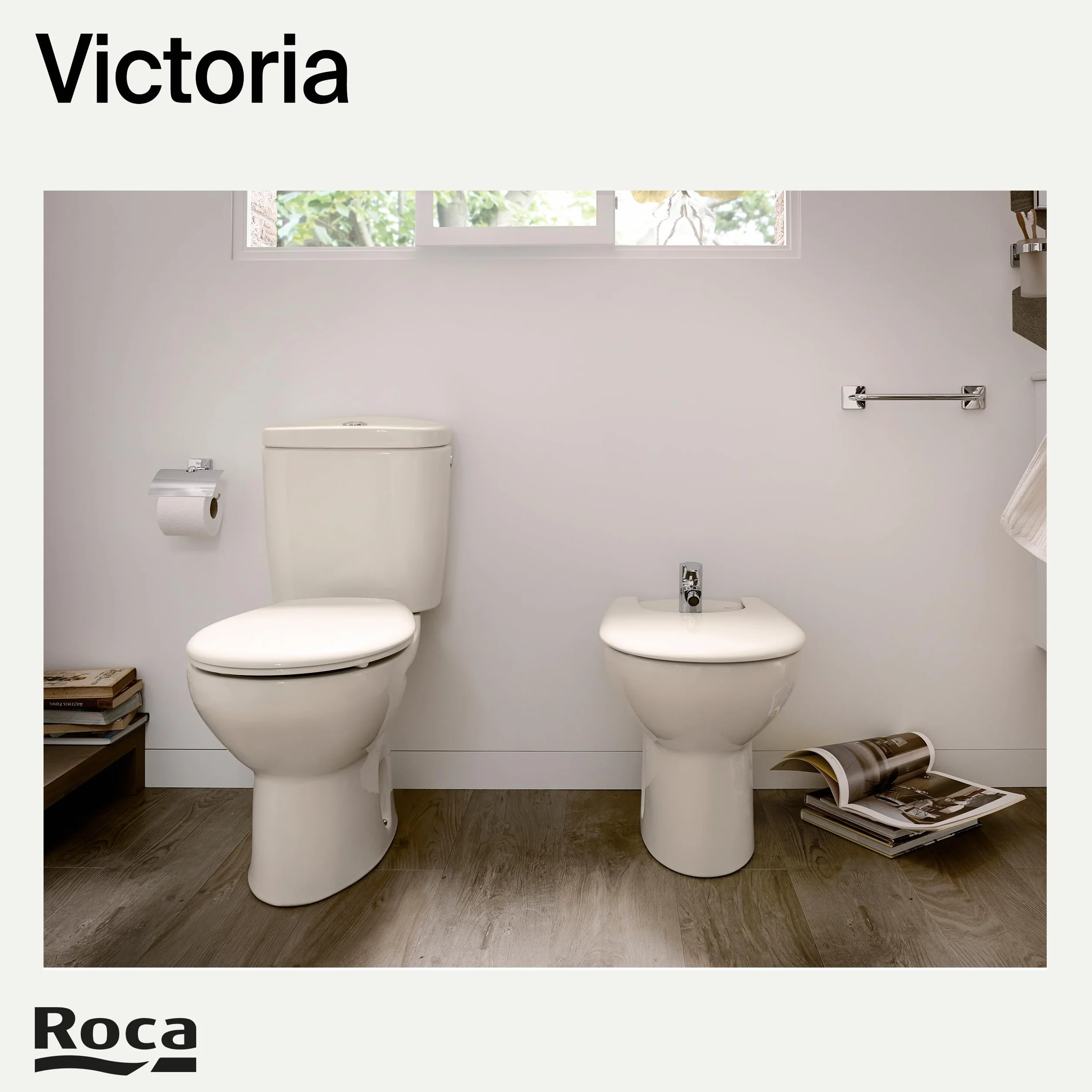 Roca Victoria Tapa y asiento de Supralit para inodoro con bisagras de acero inoxidable, original WC, pergamon, A801B6017B