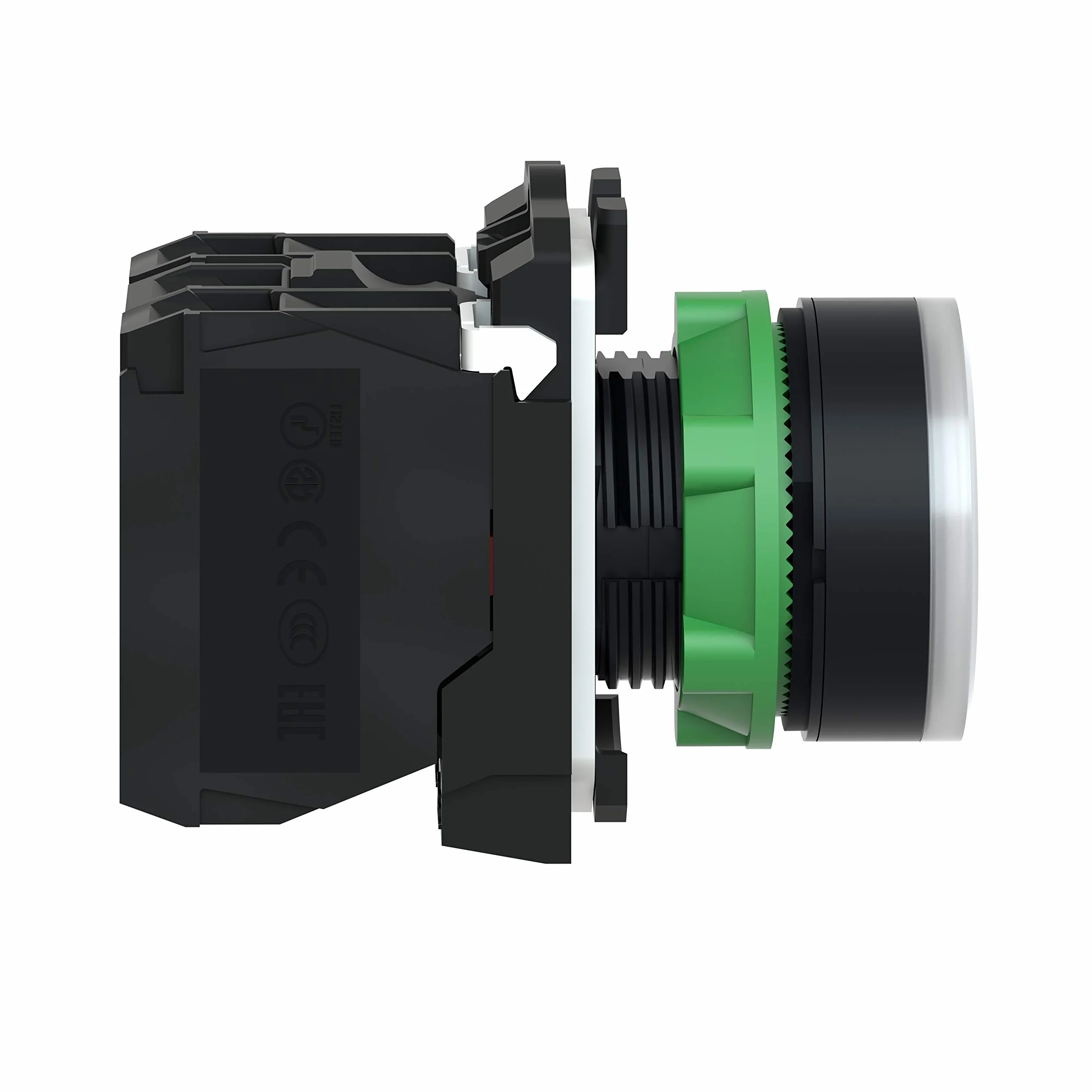 Schneider Electric XB5AW31M5 Pulsador Luminoso, 1NA+1NC, 220-240V, 22mm Ø, 57mm x 30mm x 42mm, Blanco