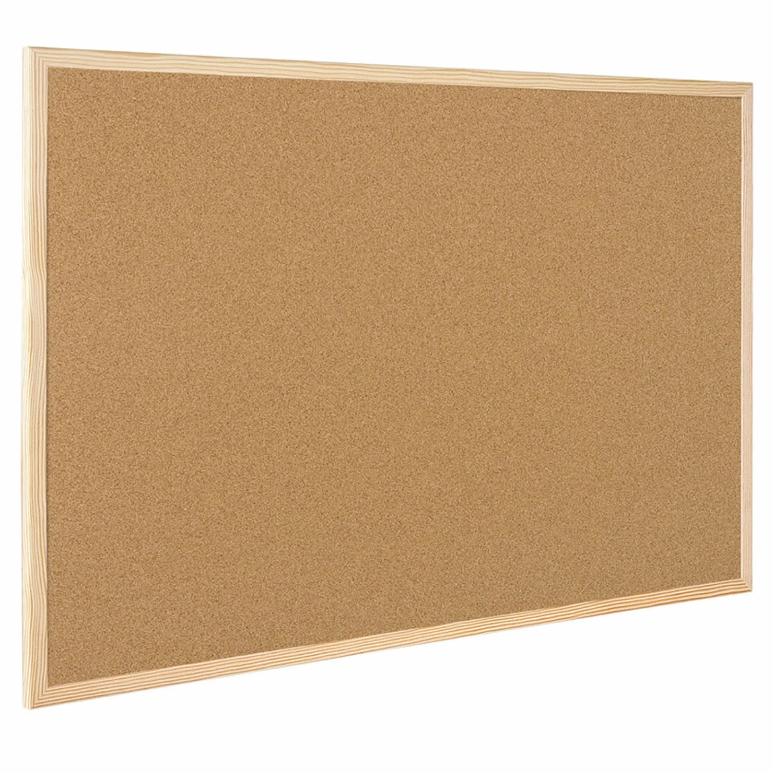 Raylu Paper® Tablero de corcho natural con marco de madera de pino 90 x 60 cm