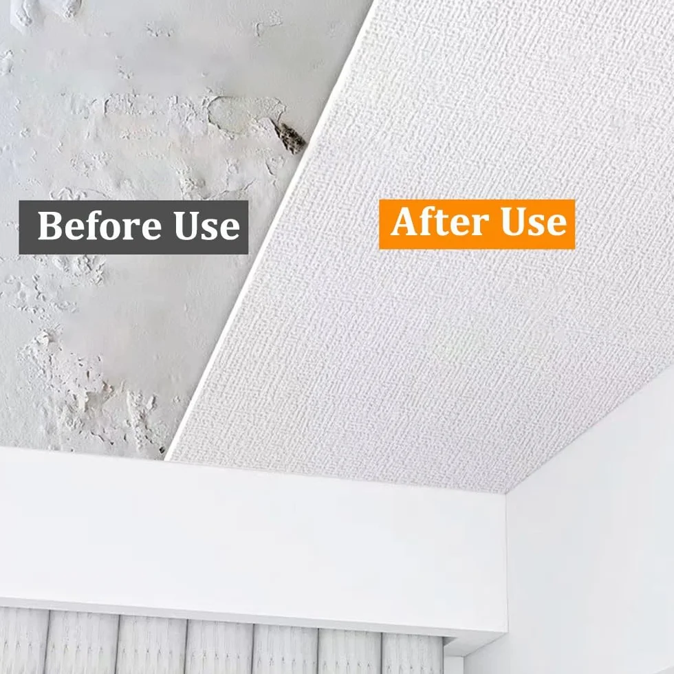 WYWY Paneles de Techo Autoadhesivos de Poliestireno - Resistentes a Grietas y Fáciles de Cortar, para Baño, Cocina y Hogar(White,50x10m)