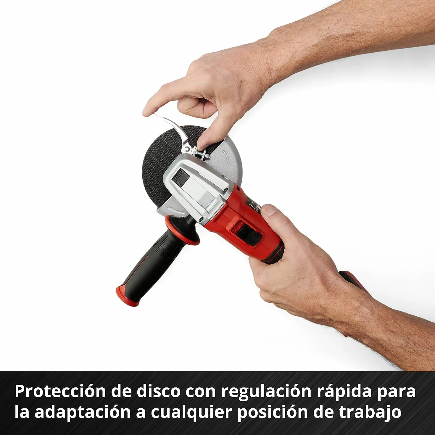 Einhell Amoladora angular con batería AXXIO 18/125 Q Li-Solo Power X-Change (18 V, 125 mm diámetro de disco, 33 mm profundidad de corte, Brushless, Quick-Fix-Nut, sin disco, sin batería)
