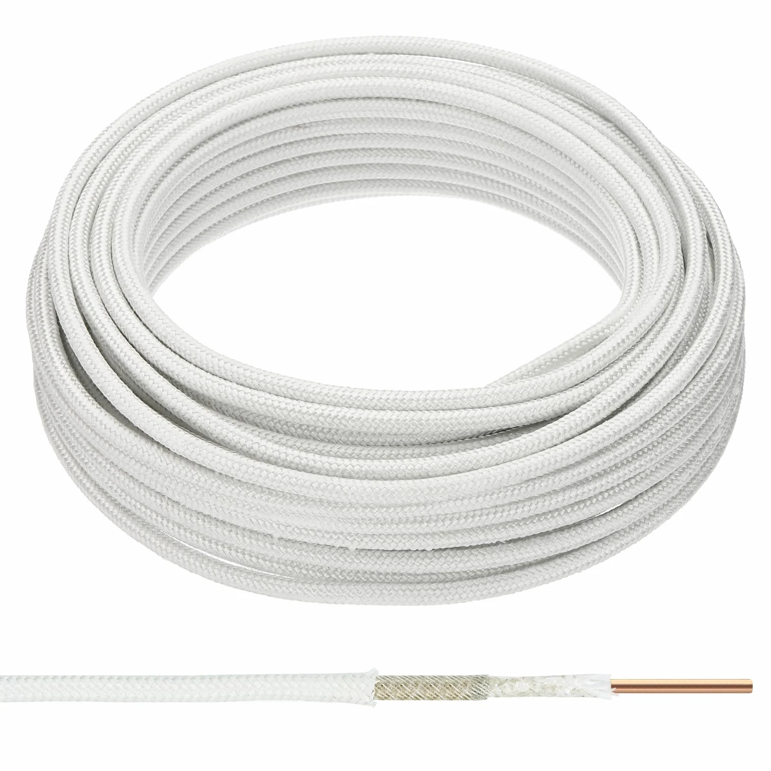 PATIKIL 49.2 Pies 11AWG Cable Eléctrico De Alta Temperatura, -76 A 932 Grados Fahrenheit Mica Fibra De Vidrio Cable Eléctrico Sólido Aislado Resistente Al Calor Cable Monoconductor