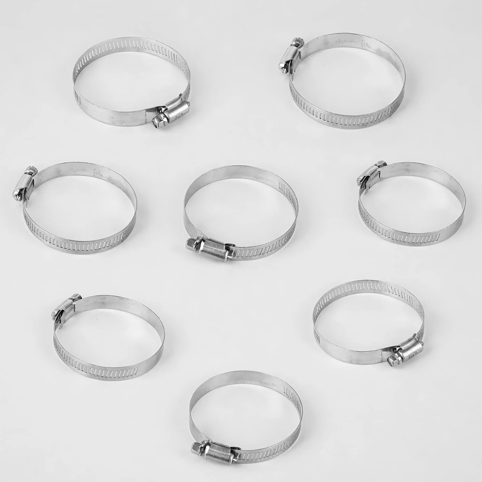 8 Pcs Abrazaderas de Manguera de Acero Inoxidable, Abrazaderas de Manguera Ajustables 40-63mm, Abrazaderas Metalicas, Abrazaderas para Tubos, Lavadora, Manguera de Piscina, Fijación de Tuberías
