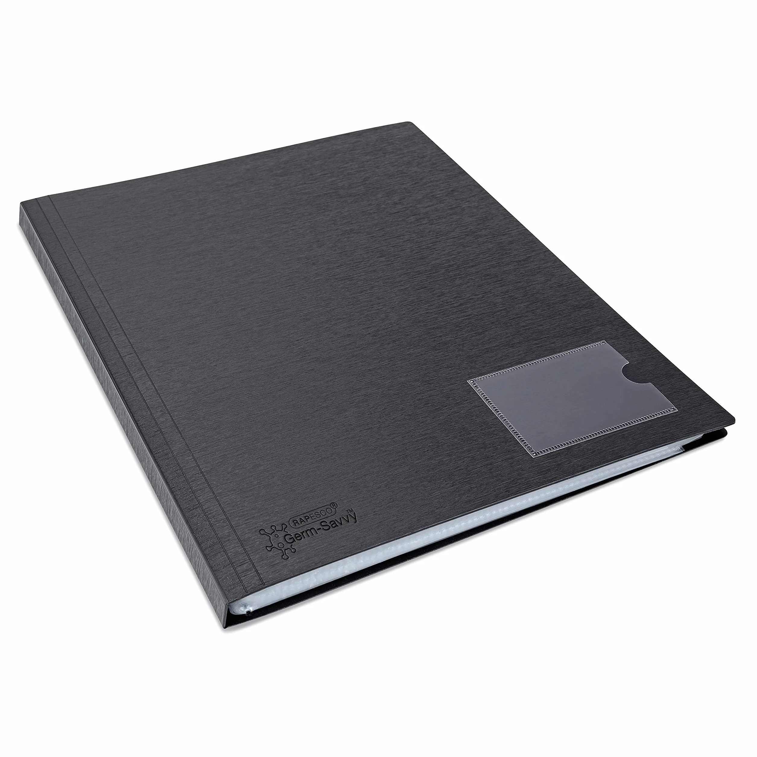 Rapesco 1650 Germ-Savvy Antibacteriano Carpeta Fundas A4 Polipropileno 36 Fundas Negro