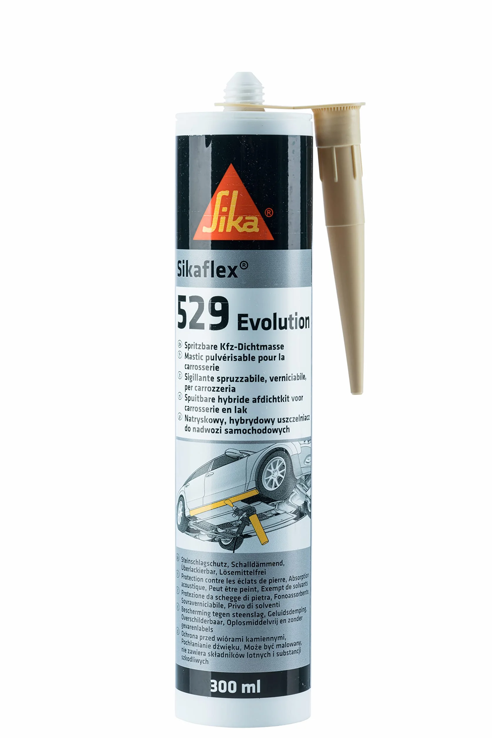 Sika – Sikaflex 529 Evolution, Masilla pulverizable para carrocería, 290 ml, Ocre
