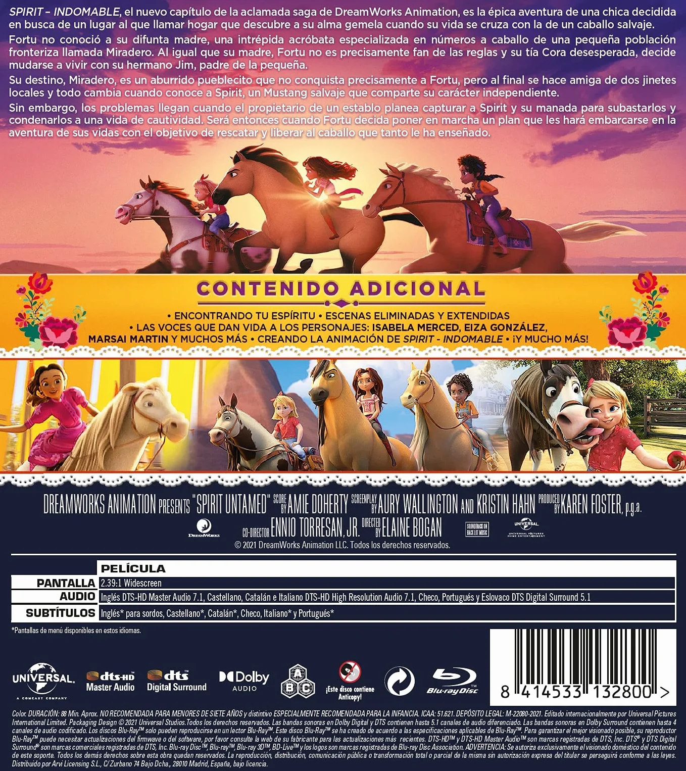 Spirit: Indomable Blu-ray