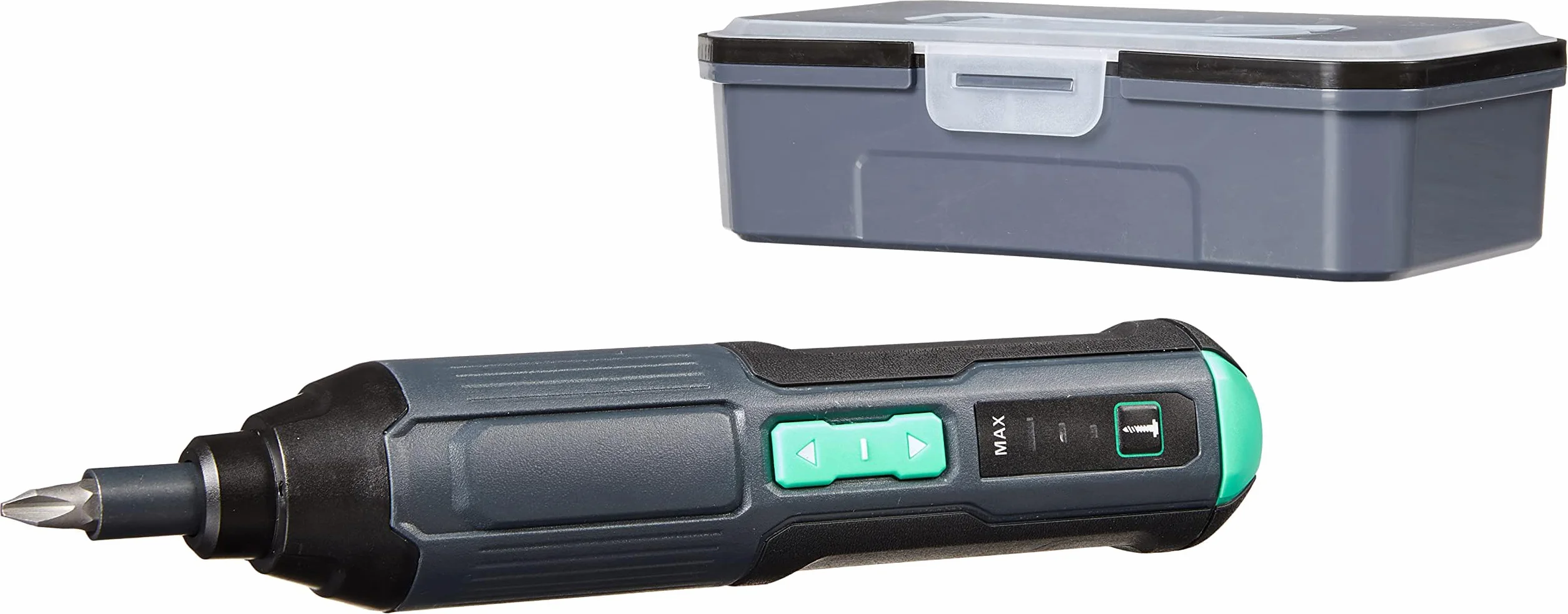 Amazon Basics by SKIL - Destornillador eléctrico de precisión, recargable, 3,6 V (4 V máx.), inalámbrico, con juego de 34 puntas, funda de transporte y cable USB