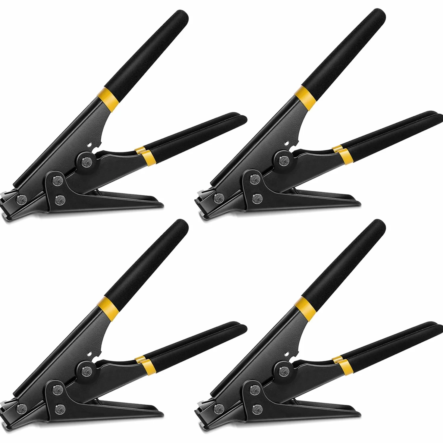 Shappy 4 herramientas de amarre de cremallera y herramienta cortadora de cables tensores para cortar 7.67 pulgadas para plástico o nailon de ancho de 0.09 a 0.35 pulgadas