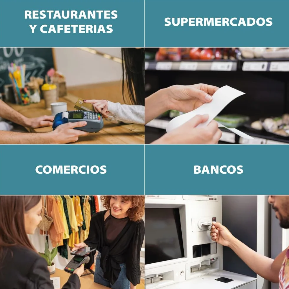 Papel Térmico 80x80 mm - 50 Rollos Papel Impresora Térmica y TPV - Hojas para Tickets - Compatible Impresora, Caja Registradora y Básculas - Sin Bisfenol A - 60 Gr - 50 Metros/Rollo - La Casa del TPV