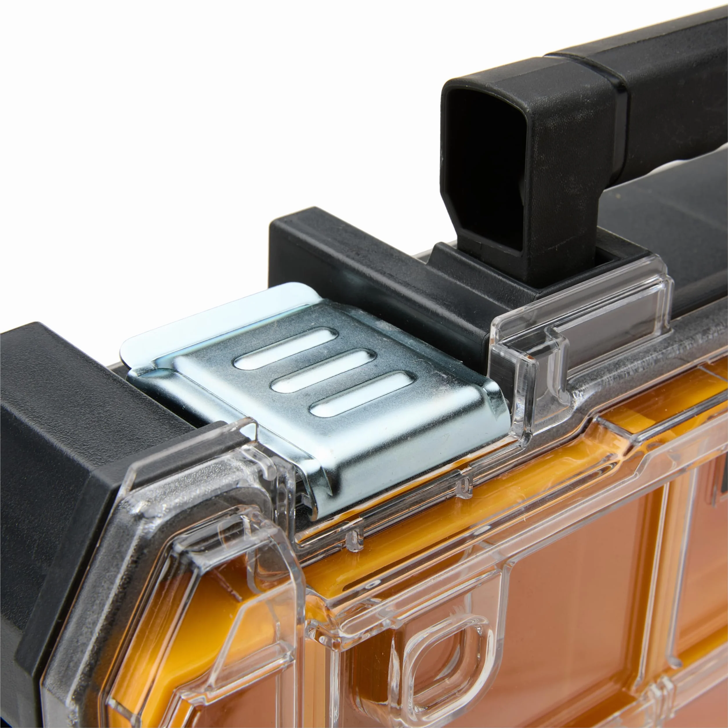 DEWALT DWST82968-1, Organizador con tapa transparente TSTAK V, IP54, Volumen 7,8L, Para piezas pequeñas y accesorios, Tapa de policarbonato transparente