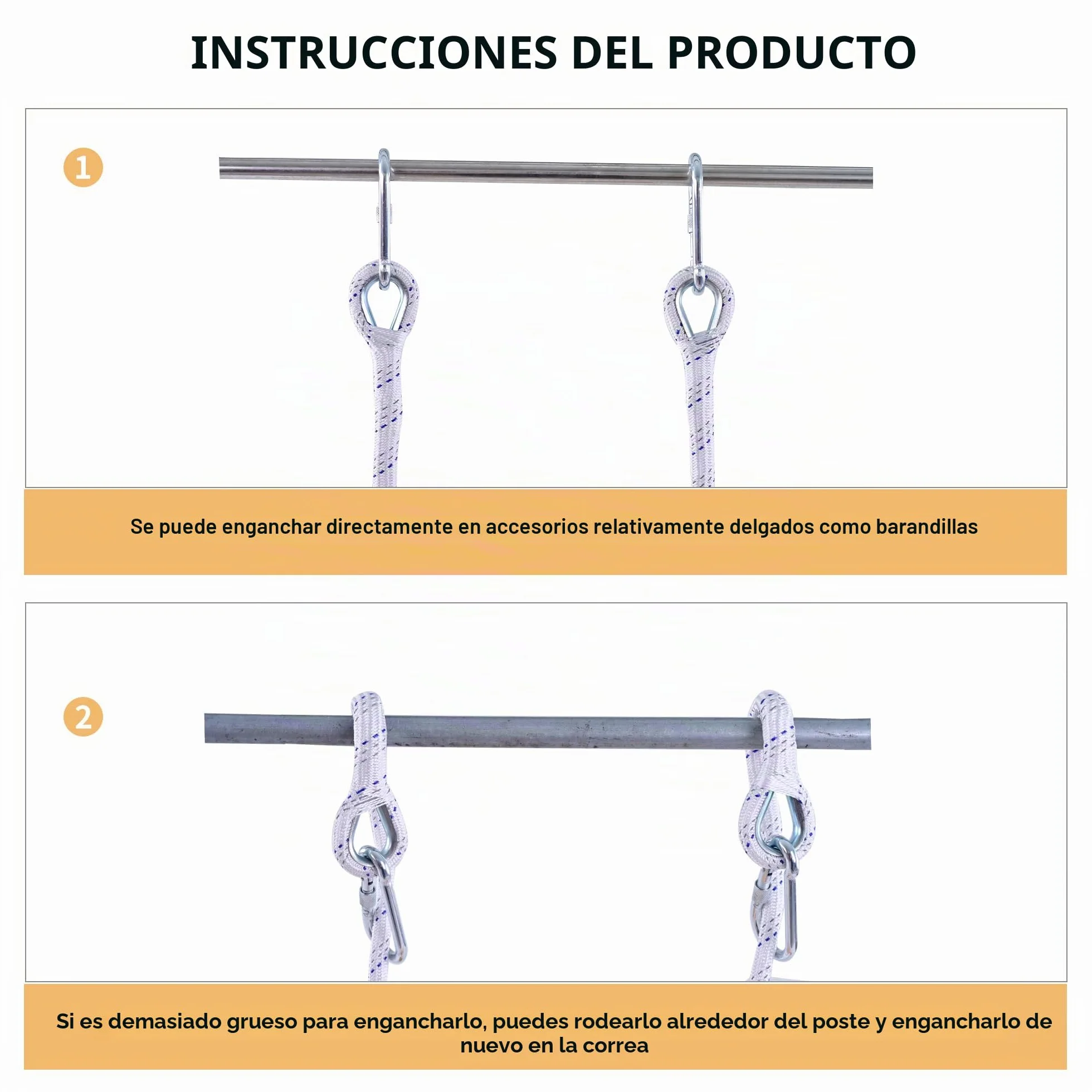 Escalera de Cuerda, Escaleras de Emergencia 3M Escalera de Cuerda de Seguridad Portátil Escalera Plegable con 2 Ganchos para Ventana Balcón y Barandilla para Niños Adultos (10 mm)