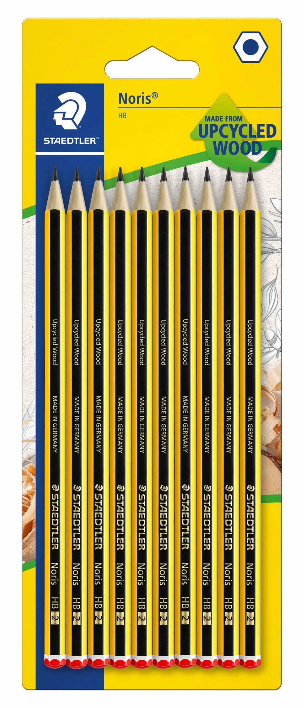 Staedtler Noris 120-2BK10D Lápices de madera certificada Negro 10 Unidades
