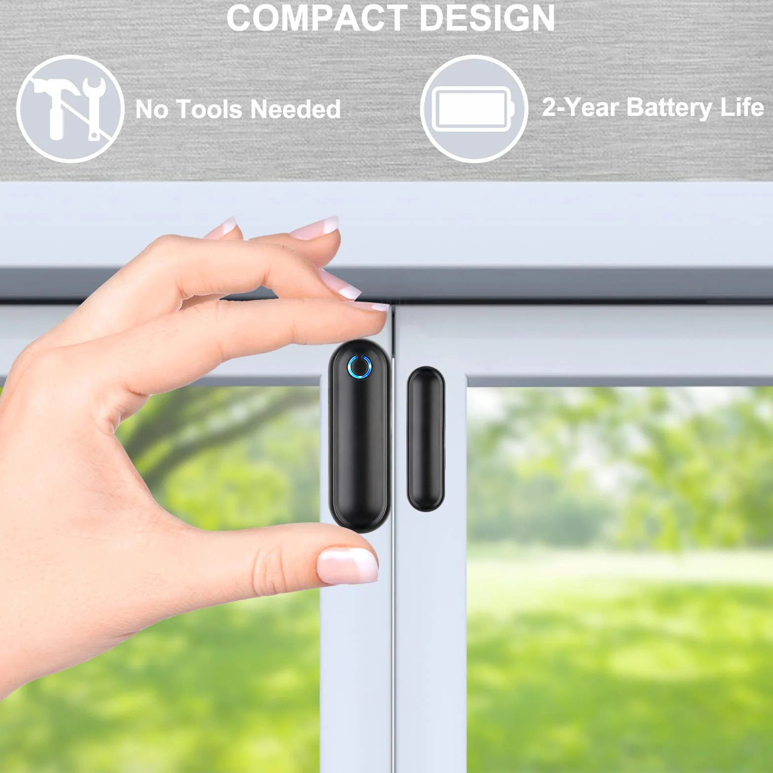 Alarmas para Casa, Sensor Apertura Puerta, 900ft - 58 Tonos, Timbre de Puerta, Sistema de Alarma de Seguridad para el hogar con Sensor Magnético para Puertas de Garaje