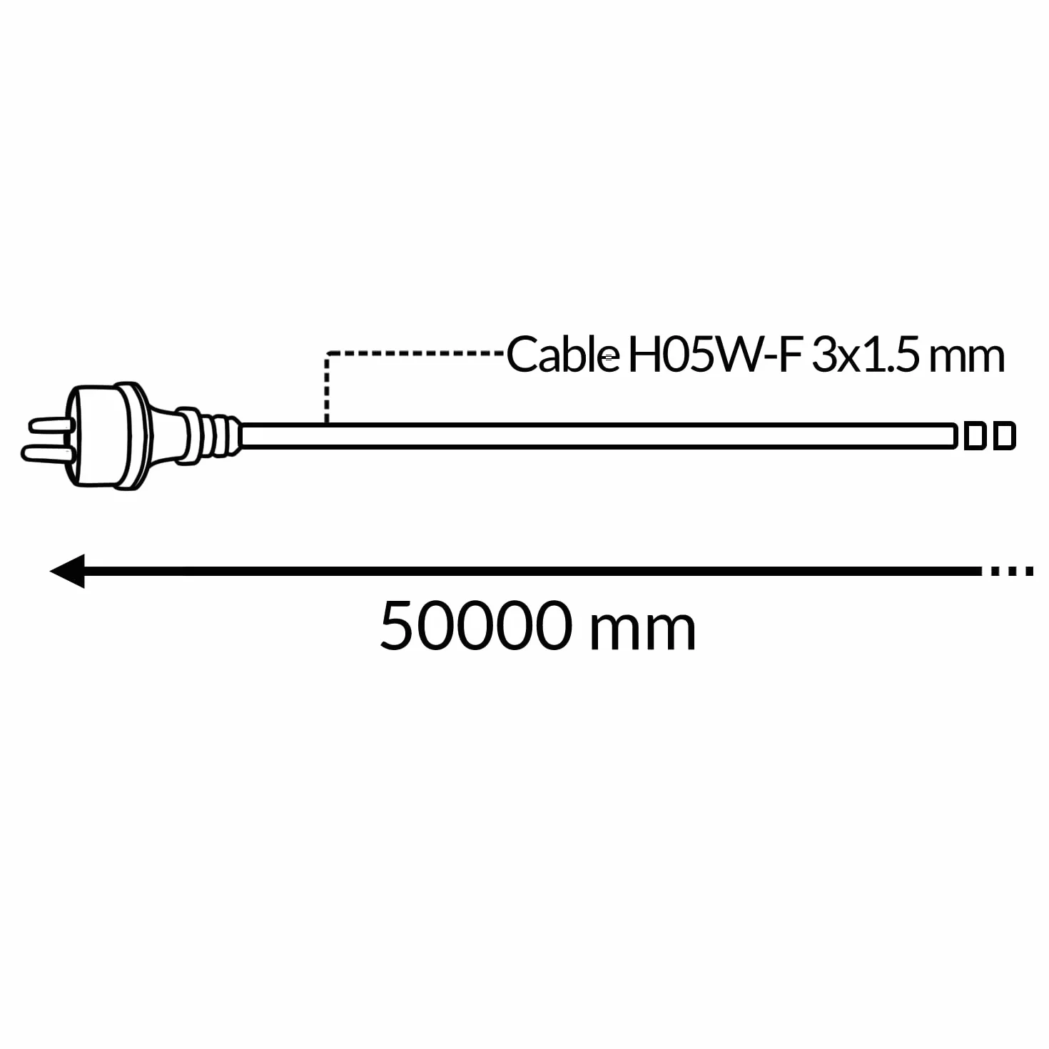 M mimotec - Enrollacables Exterior 50 Metros 4 Tomas 3200W 16A | Cable H05VV-F 3x1,5 mm² | Carrete Eléctrico con Protección Infantil | Alargador para Jardín, Garaje, Taller y Hogar