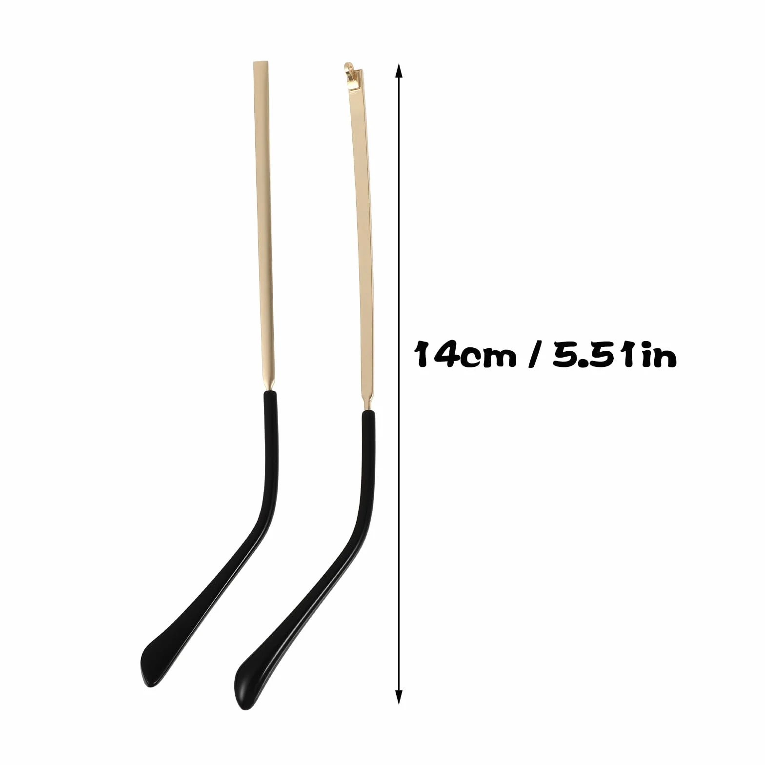KOMBIUDA Patillas Metálicas para Gafas de Brazos de Repuesto Dorados Accesorio para Reparación de Anteojos y Gafas de Sol Compatible con Monturas Estándar