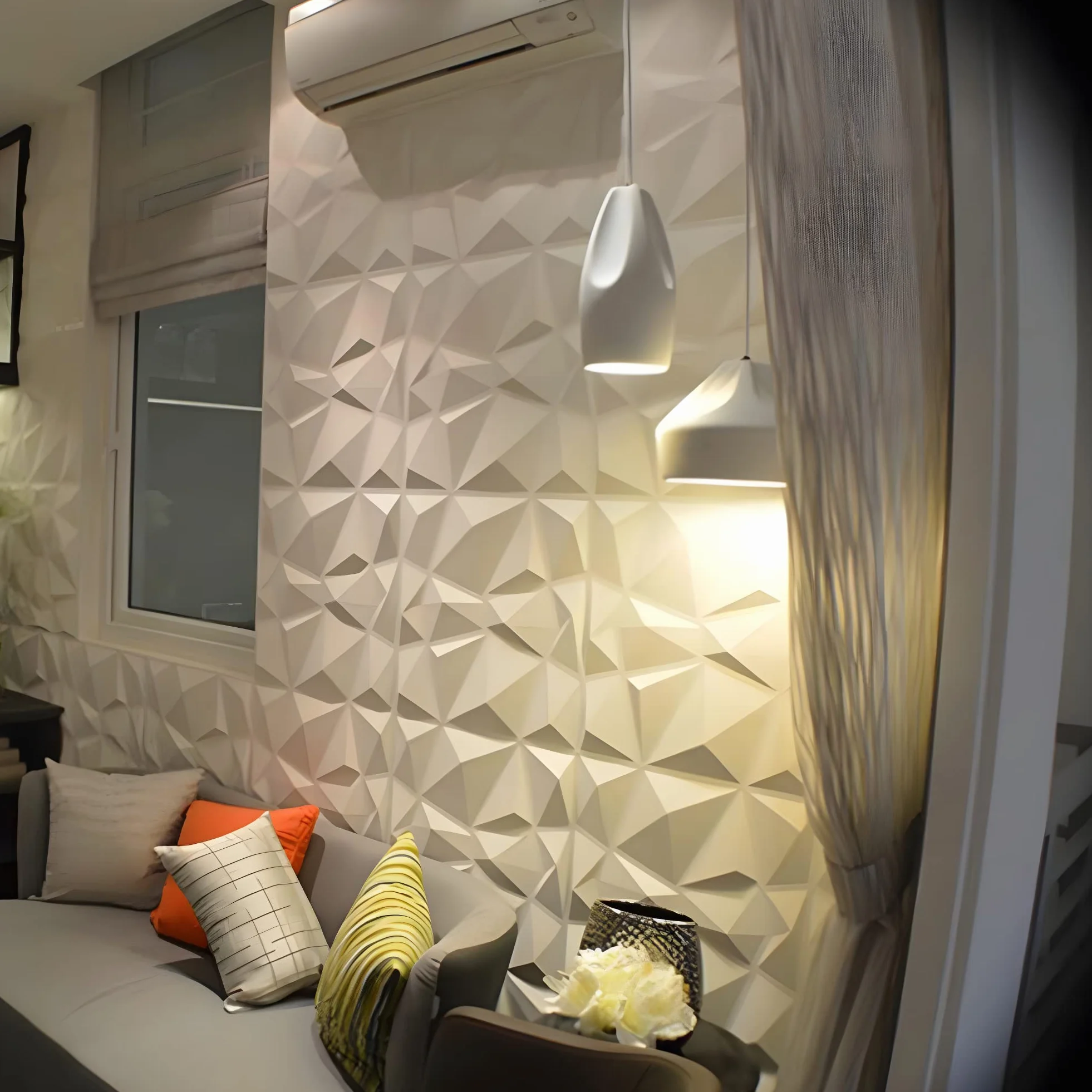 Paneles de pared 3D,30 * 30cm,PVC de alta rigidez,impermeable,resistente al calor, inodoro,blanco mate, para decoración de paredes interiores en sala de estar,dormitorio,vestíbulo