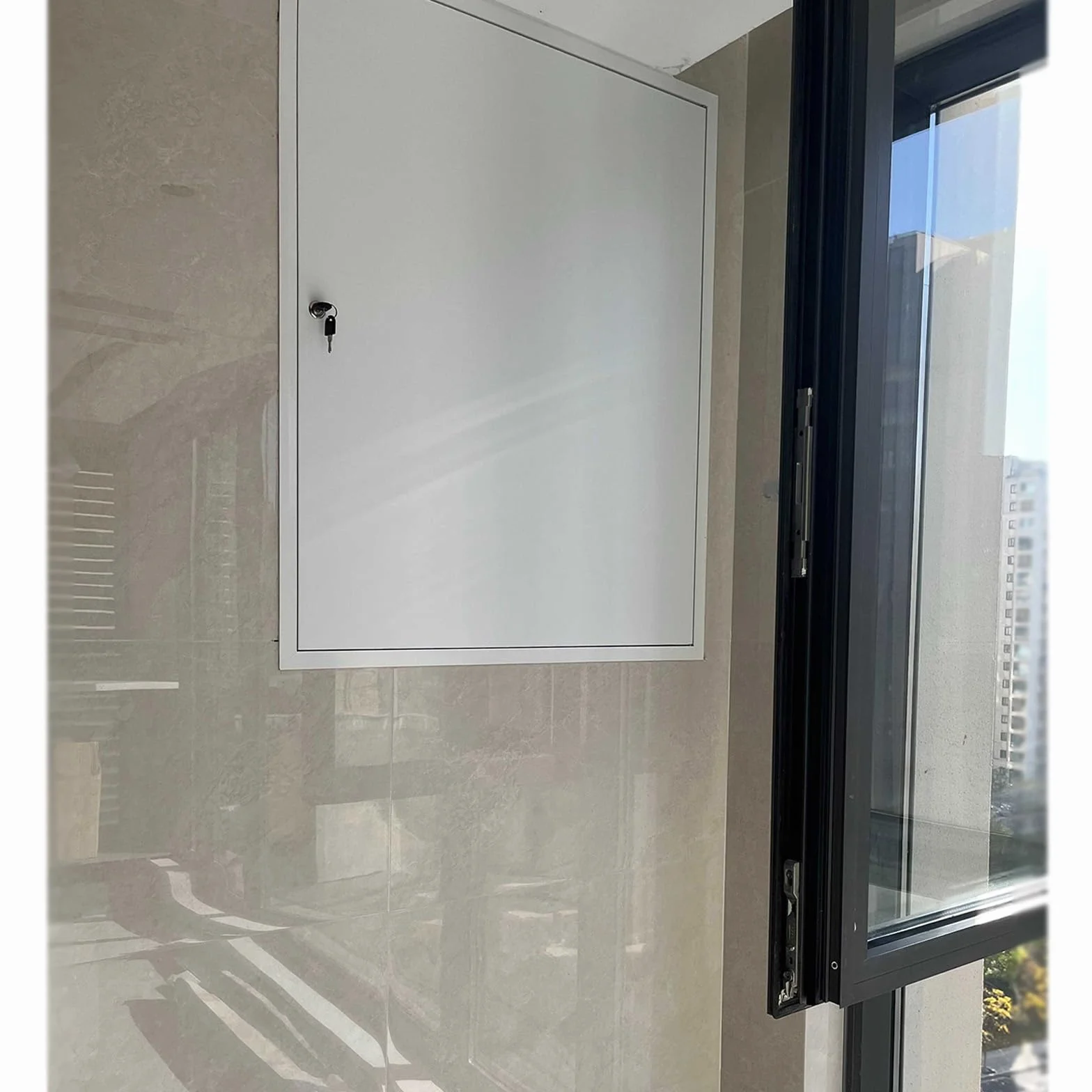 Trampilla Pladur Panel Puerta de acceso para mantenimiento contra incendios de 60, 80, 100, 120, 140 y 160 cm, puertas de servicio invisibles/trampilla empotrada en pared, paneles de(White,50x50cm)