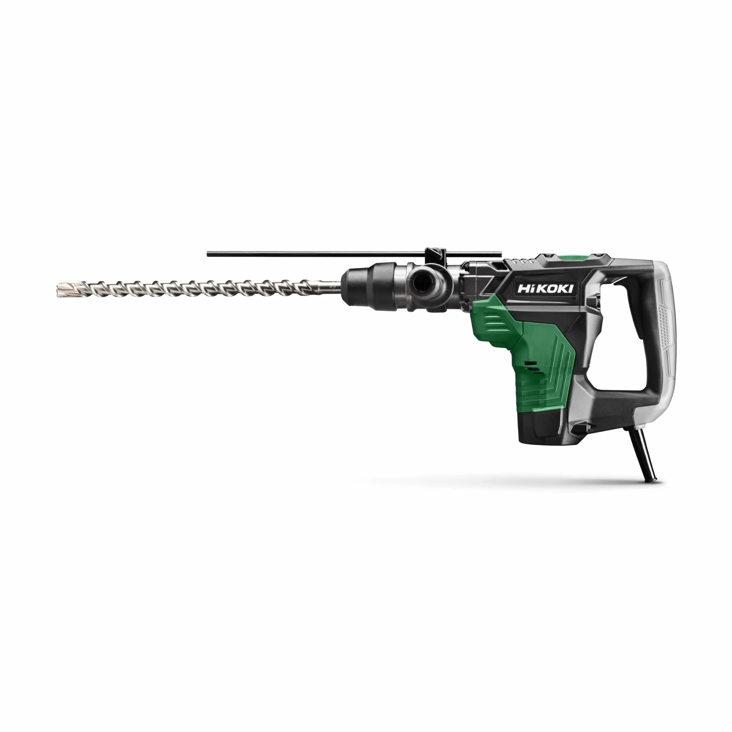 HiKOKI Martillo perforador y cincelador SDS-Max - 1100 W, 7,1 J de energía de impacto, 40 mm de diámetro de perforación, 2800/min de tasa de impacto - Baja vibración, mango ergonómico - Incl. maletín