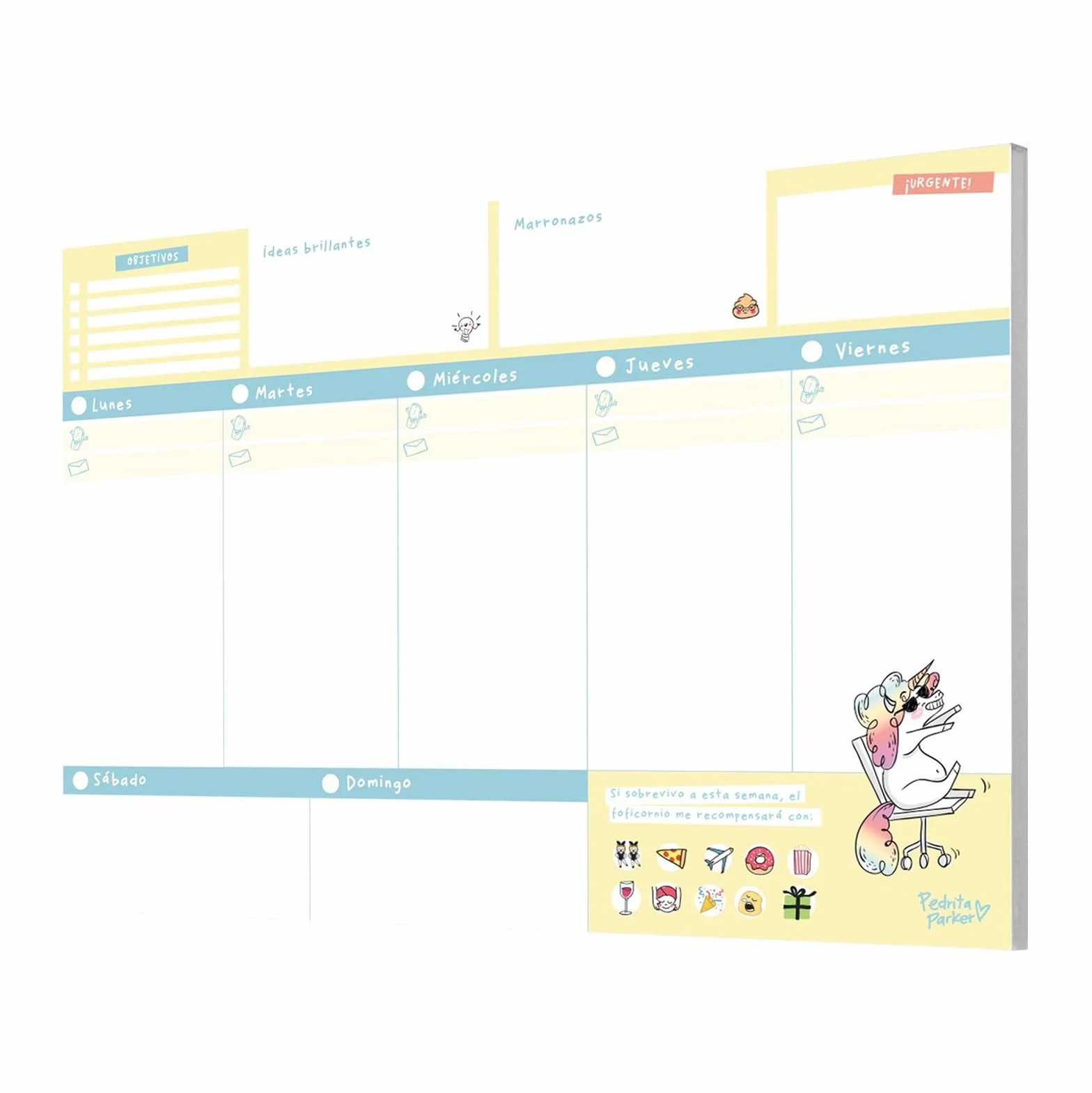 Planificador semanal Pedrita Parker A4 Foficornio - Weekly planner Sin Fecha 52 hojas