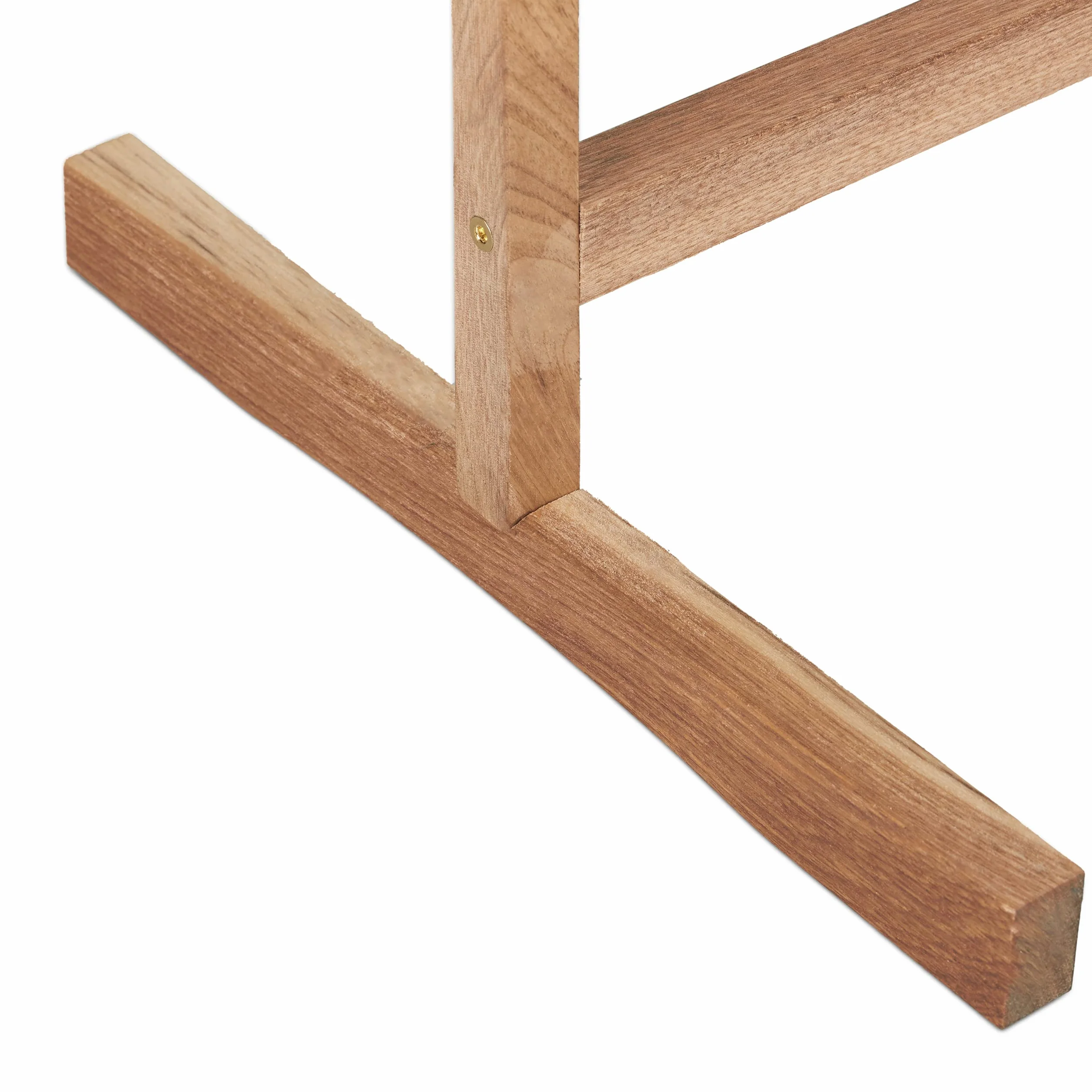 Relaxdays Portatoallas de Pie Madera de Nogal, Toallero con 4 Barras, 98 x 66 x 31 cm, Colgador Toallas, Color Natural