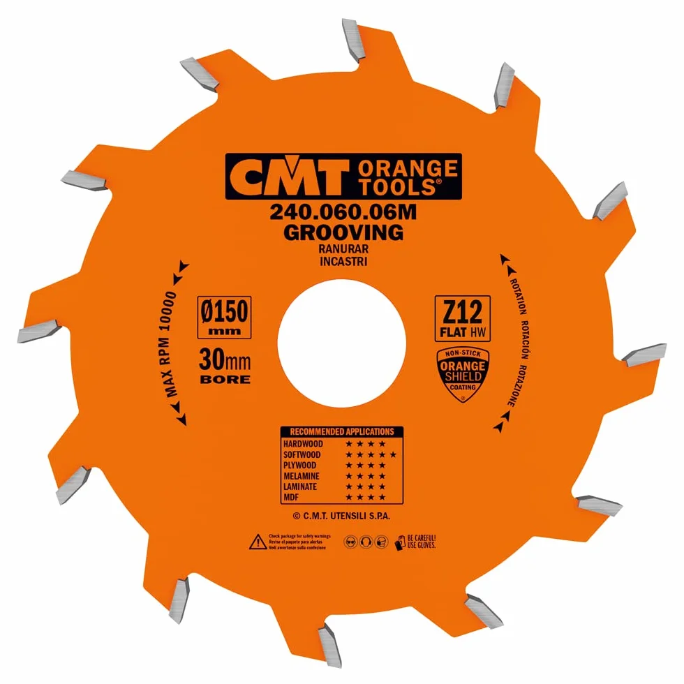 CMT Orange Tools 240.060.06M - Sierra circular para ranurar 150x6x30 z 12