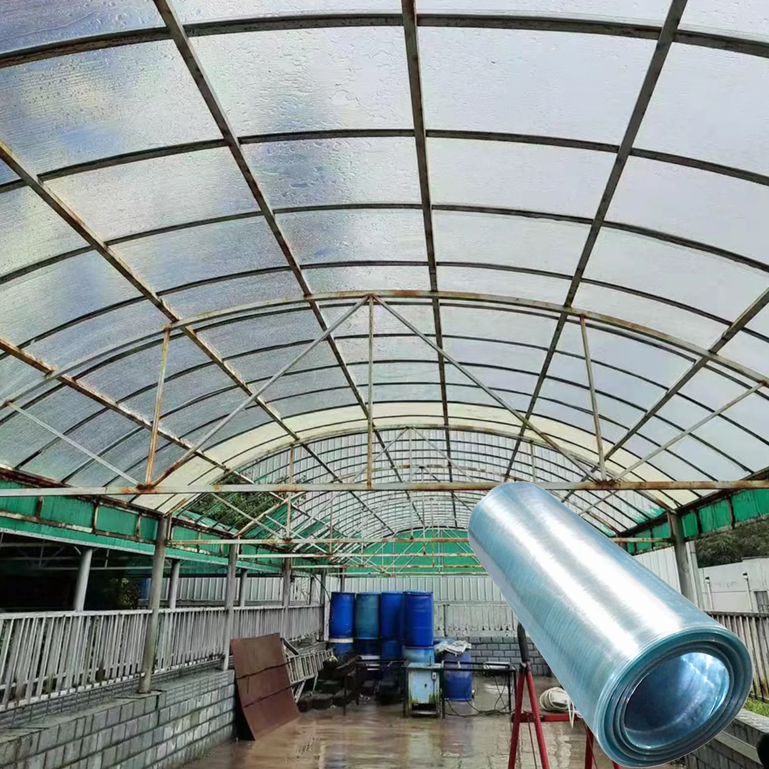 Lámina De Policarbonato Para Techos - Rollo Transparente 1mm Impermeable, Fácil De Cortar E Instalar Para Invernadero Marquesina Cochera Jardín (1mx1m/3.3x3.3ft)
