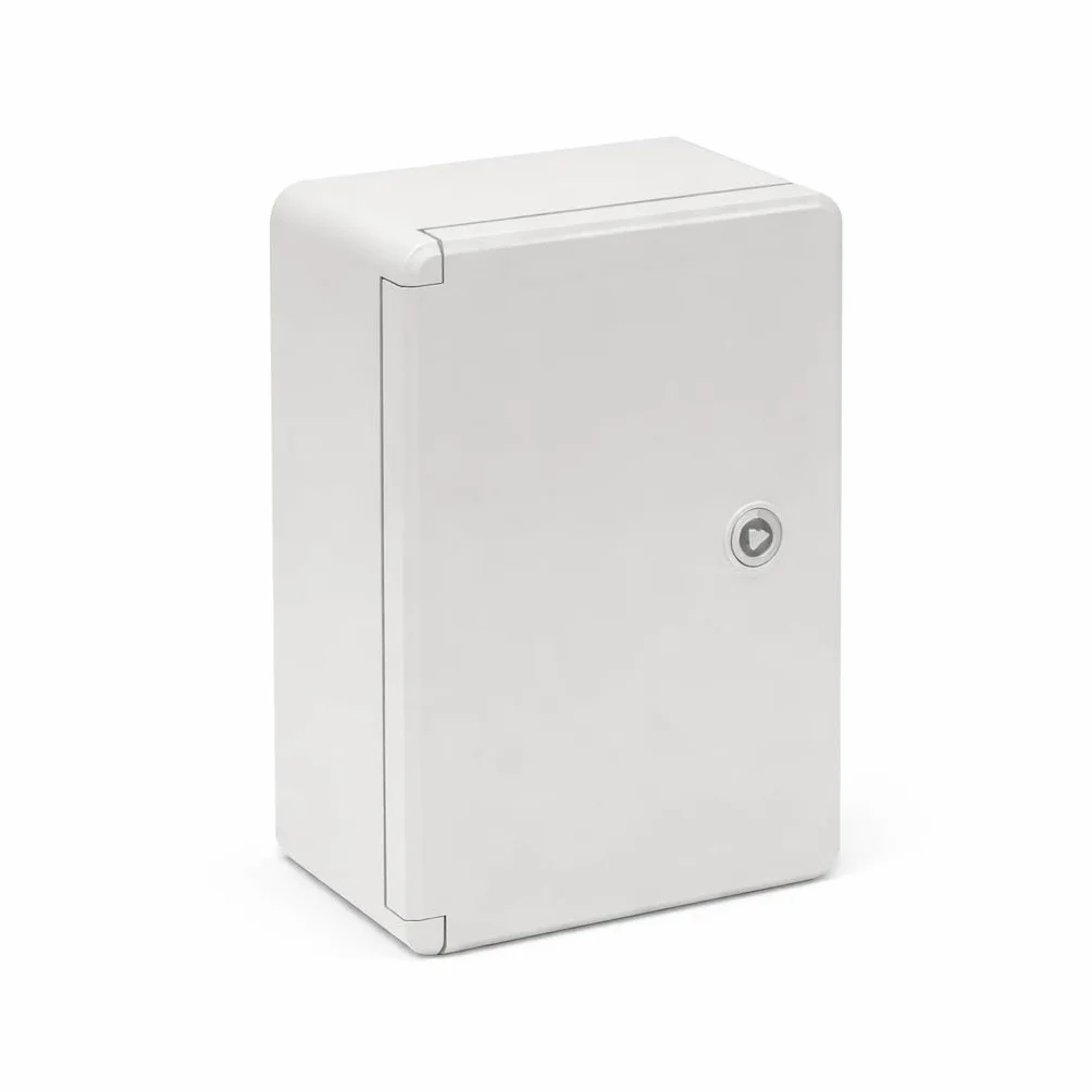 Armario Eléctrico Estanco 200x300x130 IP65 IK08 ABS con Puerta Opaca Gris y Placa Galvanizada Incluida