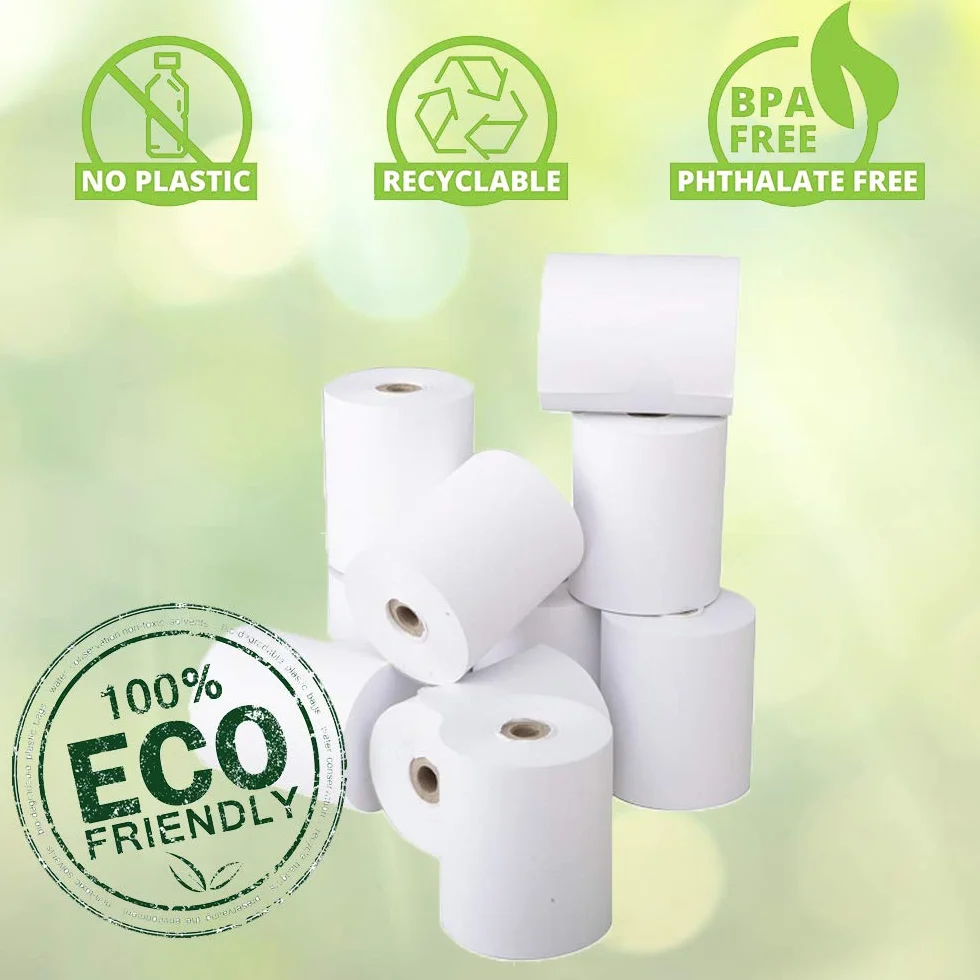TOROTECH Rollos de Papel Térmico Blanco para Datáfonos 57x35x12mm - 18 Rollos -Ecológicos Sin BPA - Bobinas para Tickets Terminales Tarjetas Crédito Rodillos Impresora POS Alta Durabilidad (18)