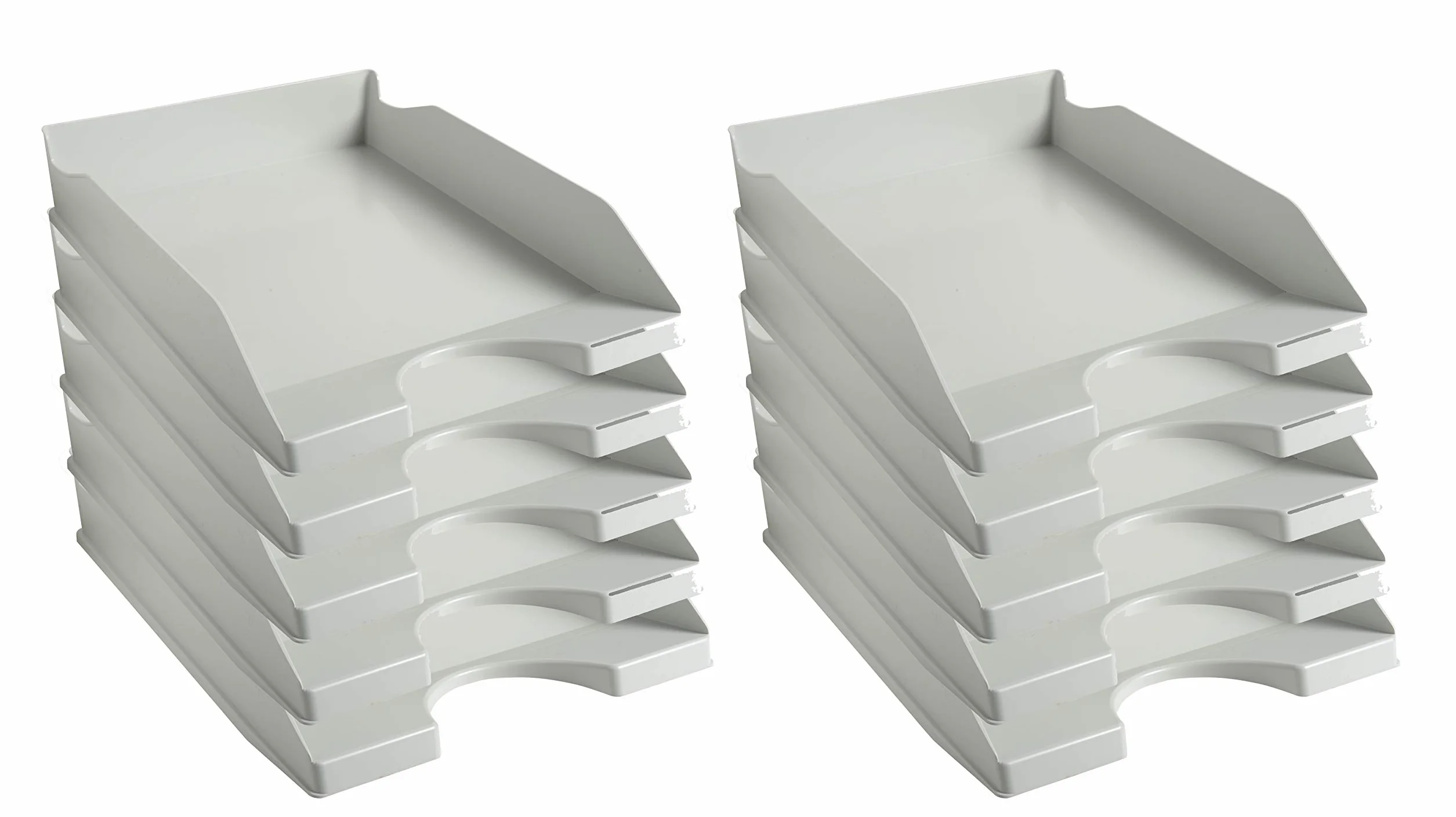 Exacompta ECOTRAY 12306D juego de 10 bandejas carpetas de fundas A4+ gris Blue Angel