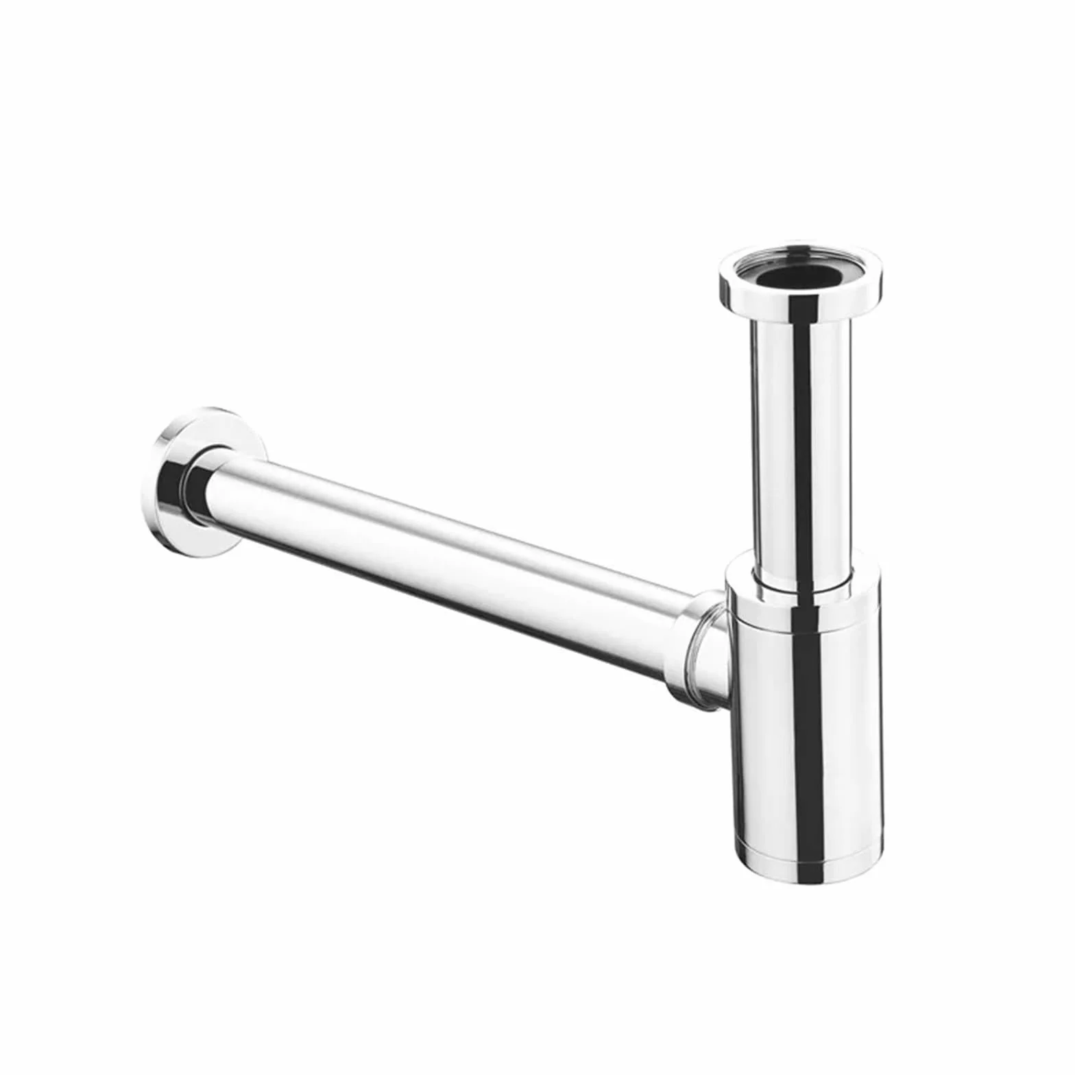 Desagüe de lavabo emergente for baño, conexión pared, sifones en P, tubería drenaje Para Lavabo De Baño y Lavabo(Silver)