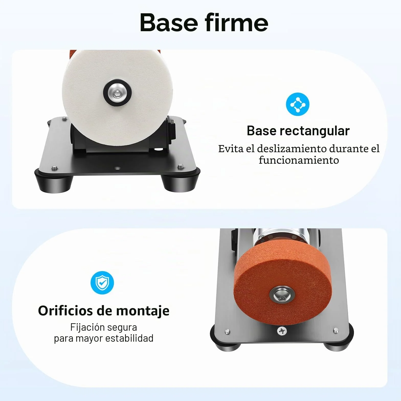 Mini amoladora de banco, muelas abrasivas dobles y lijadora de banda con 7 velocidades de velocidad, sistema artesanal de pulidora de mesa de 3000-6000 RPM para joyería, metal, madera, jade, cuchillo