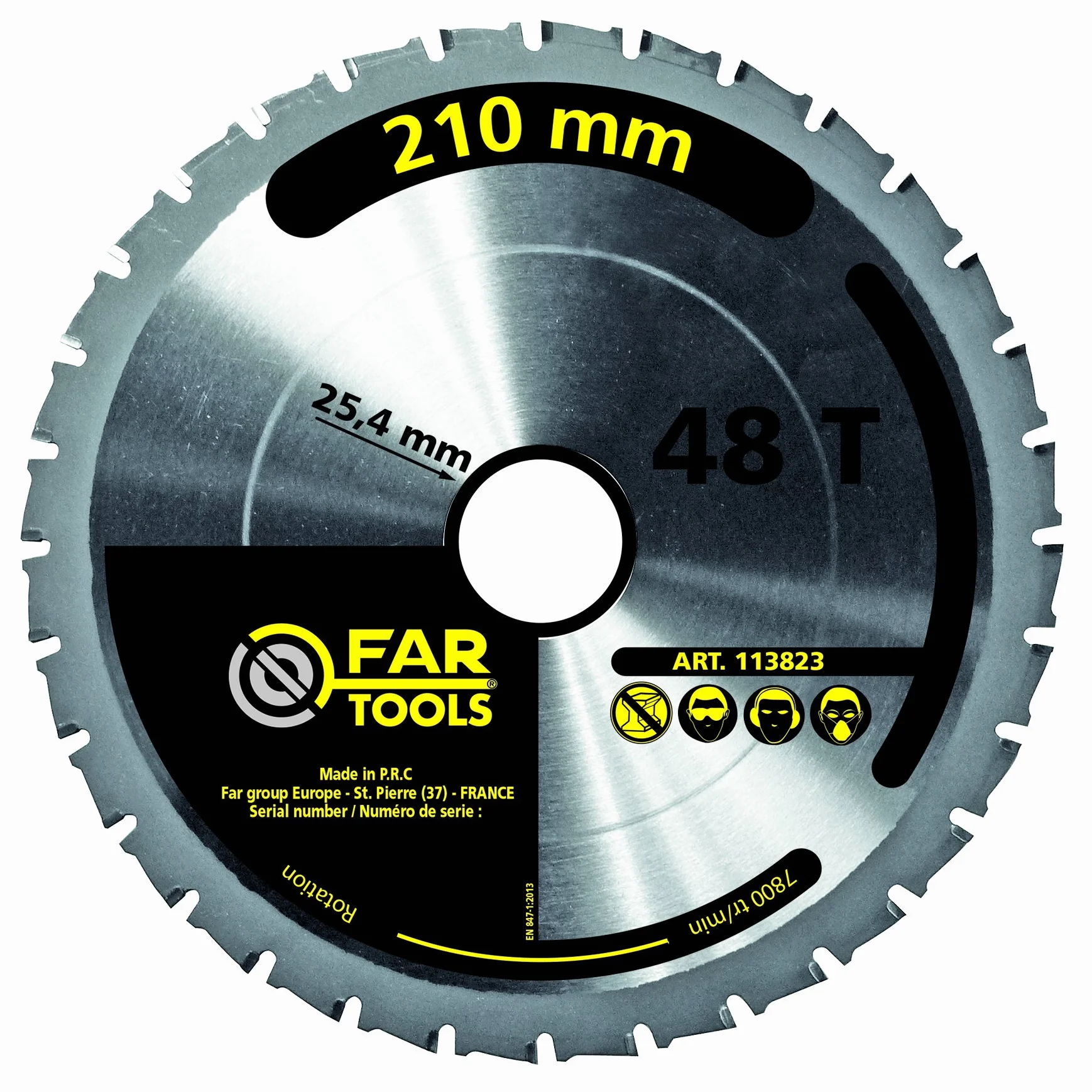 Fartools 113823 - Cuchilla, 210 mm de diámetro, color negro