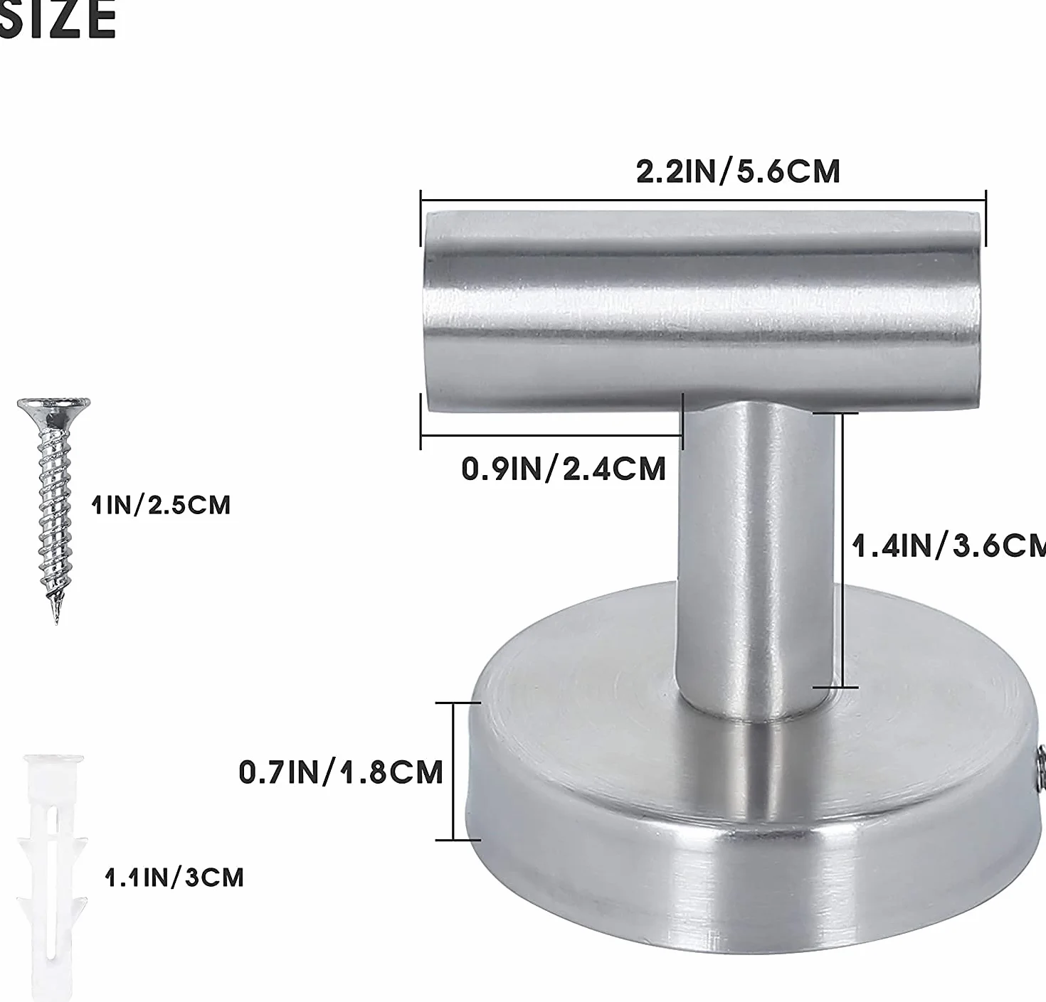 YUET 2 Piezas de Toalla Gancho Colgador Toalleros de Gancho para Baño de Pared de SUS 304 Acero Inoxidable Percha Perchero para Colgar para Sombrero Ropa Abrigo Albornoz Cocina (Plata cepillada)