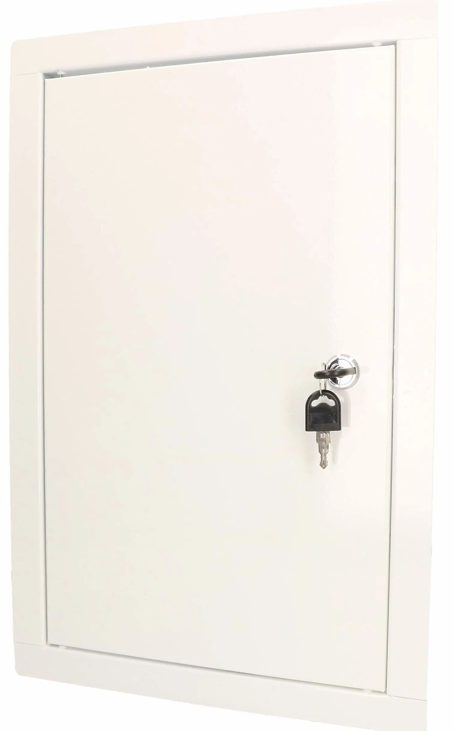 KOTARBAU® Puerta de inspección, 20 x 40 cm, Acero inoxidable, Panel de acceso, Compuerta de fácil acceso, Puerta de revisión, Trampilla para pared o techo, Blanca, Cerradura con llave