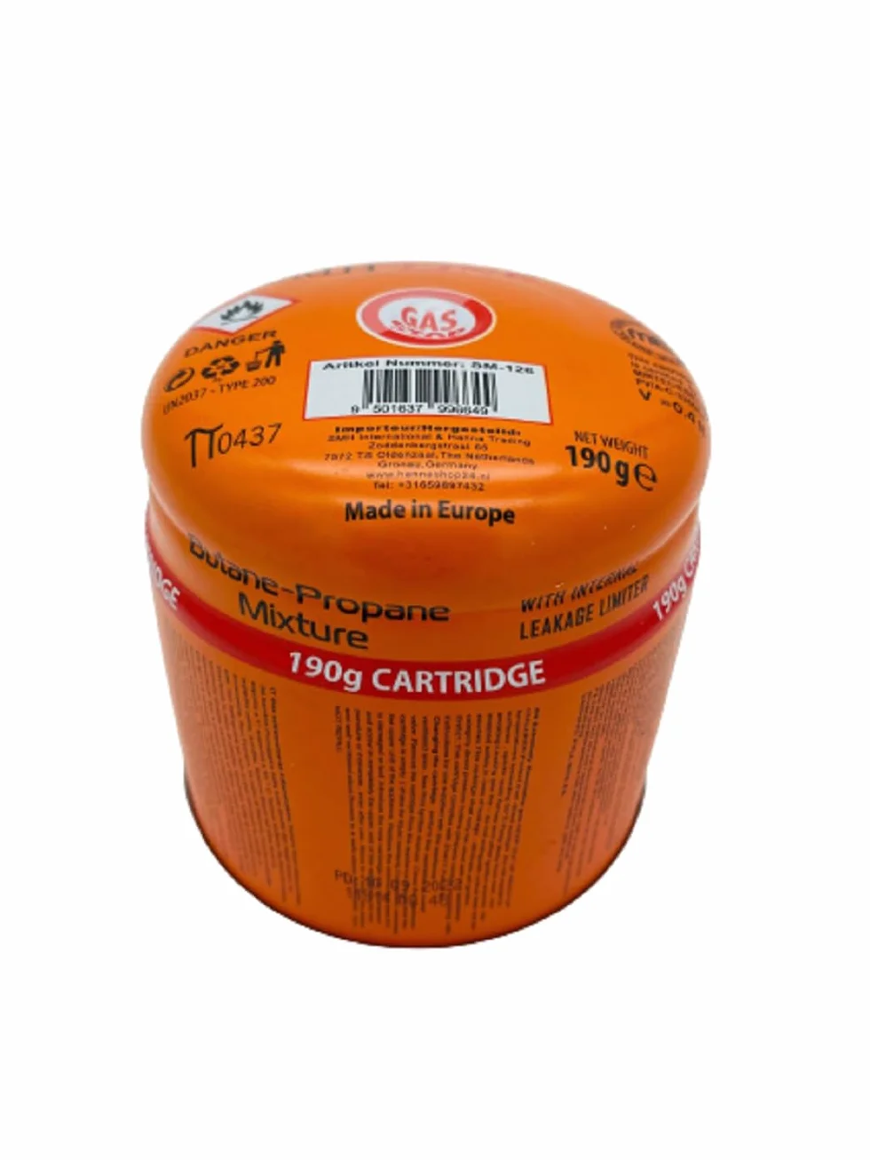 SMH LINE® Quemador de Gas con 6 Cartuchos de 190 g, Soplete de Soldadura, Llama Ajustable, Encendido Piezoeléctrico