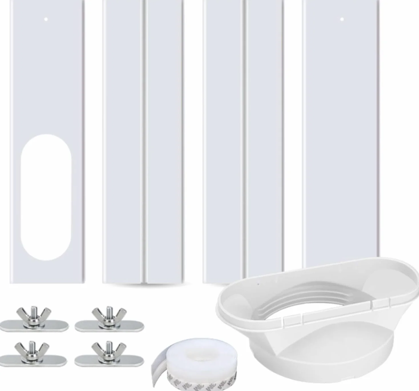 Genérico Kit de ventana para aire acondicionado portátil, adaptador de ventana para aire acondicionado, placa sellada, ventana ajustable para aire acondicionado móvil, accesorio de ventana para aire