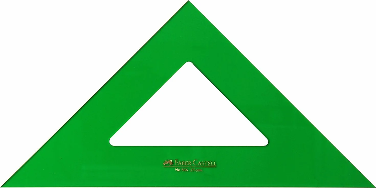 Faber Castell Técnico Escuadra 566-25 Cms + Cartabón 666-25 Cms Pack Lote Regalo