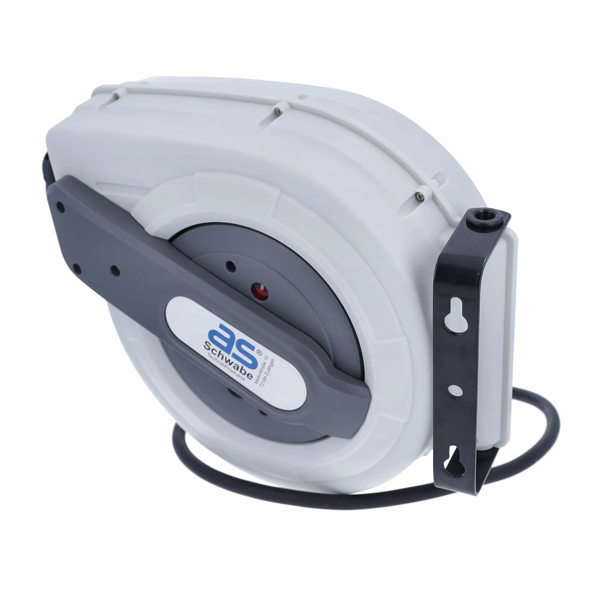 as - Schwabe enrollacables automático CEE 15 m, 180° giratorio, montaje pared o techo, desmontable uso móvil, 400 V, 16 A, 5 polos, IP44 exterior