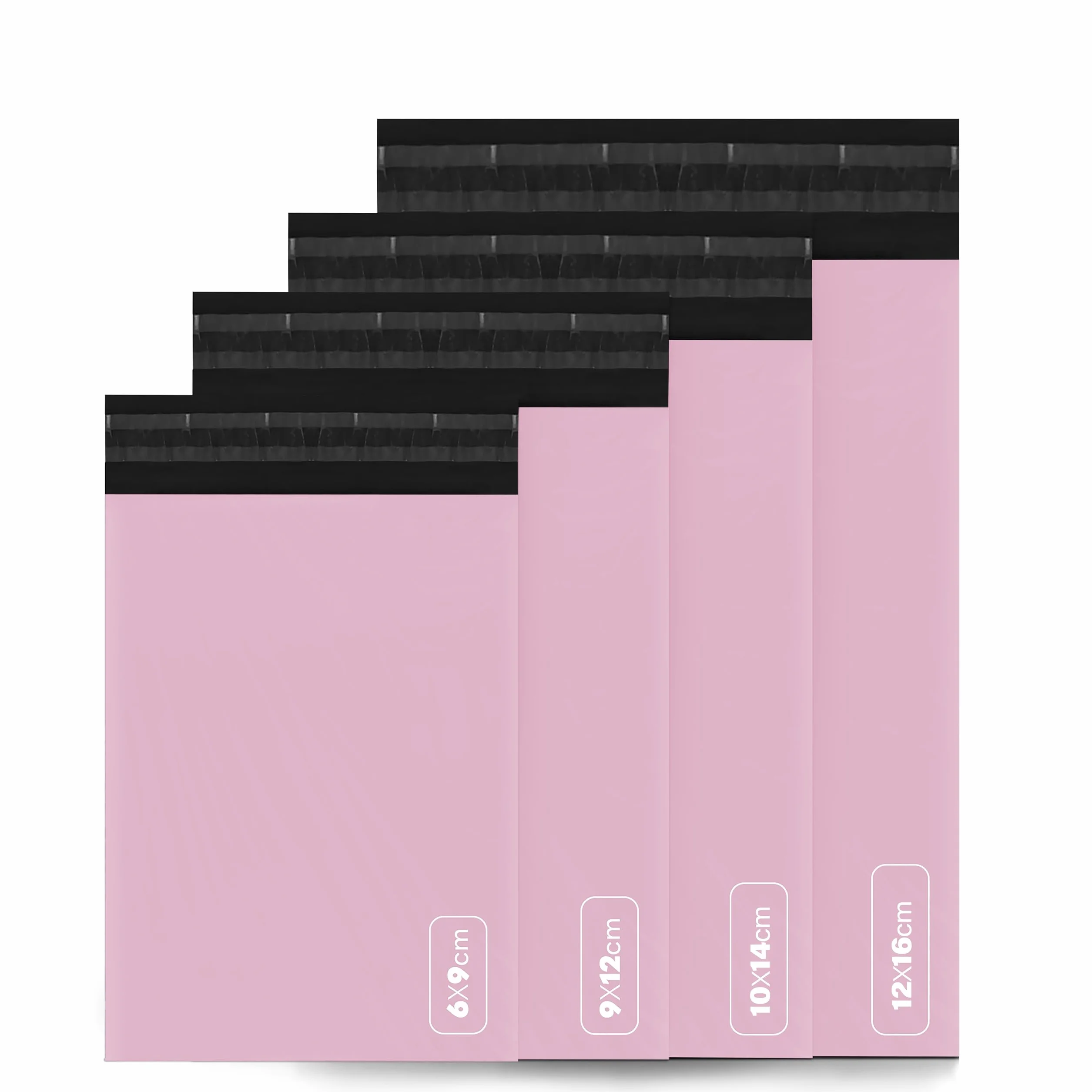 Bolsas de correo polietileno rosa 100 unidades sobres envío resistentes al desgarro autoadhesivo impermeables