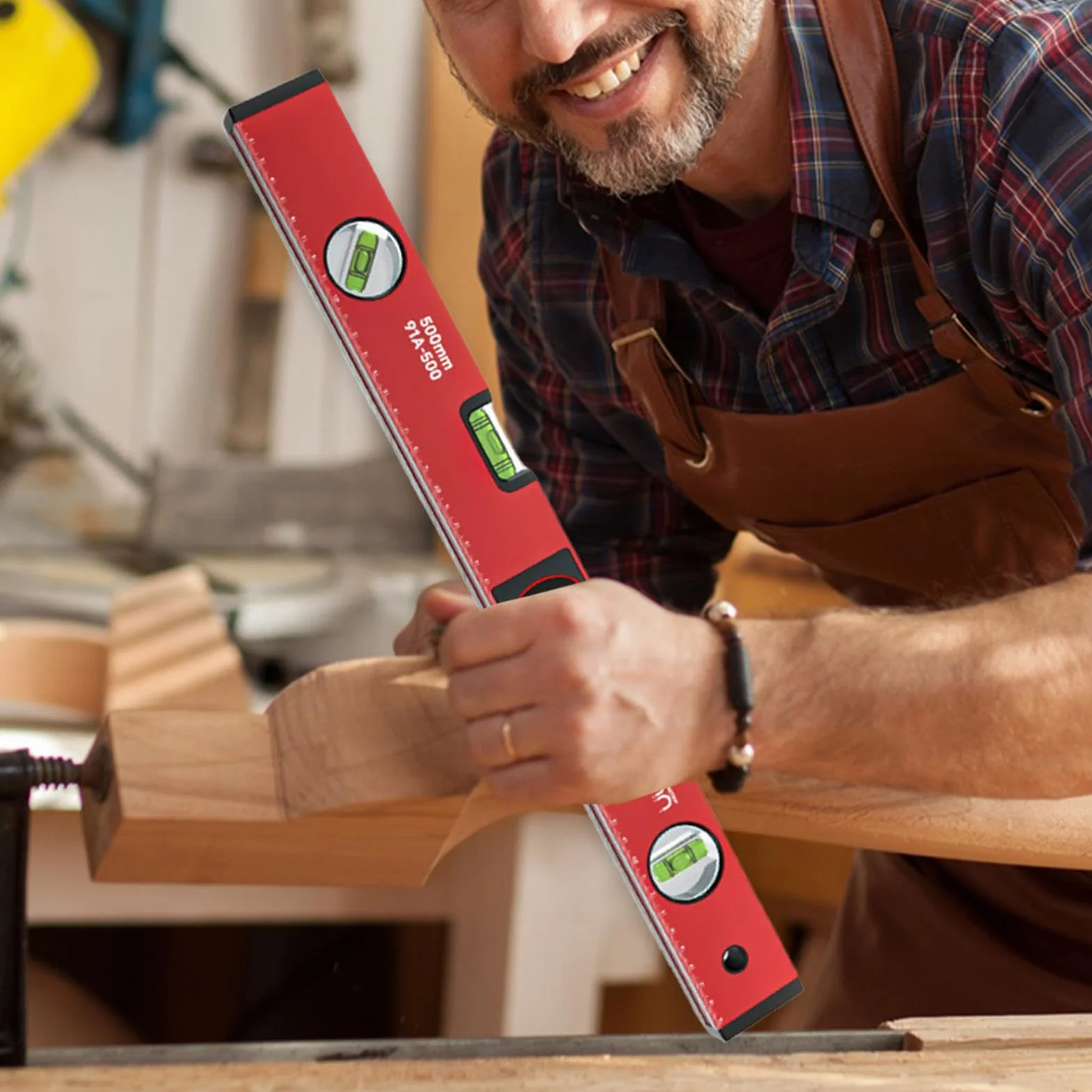 Nivelador de espíritu, regla niveladora de pantalla LED, nivelador de construcción de 3 burbujas, herramienta niveladora vertical ligera para renovaciones del hogar, trabajos de construcción