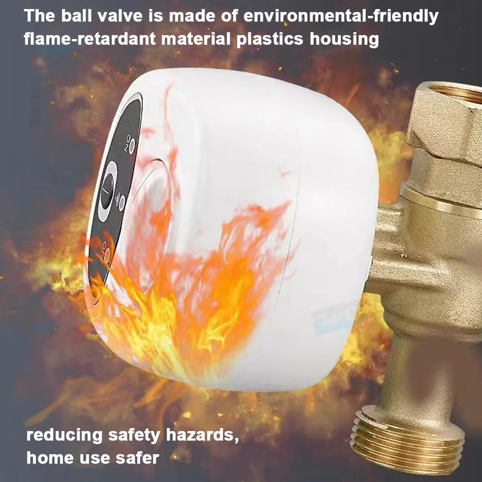Válvula de bola HUIOP Válvula de bola inteligente WiFi Válvula de cierre automático de agua Compatible con control de aplicaciones/3 modos de sincronización/alarma de fuga de agua y gas Compatible con