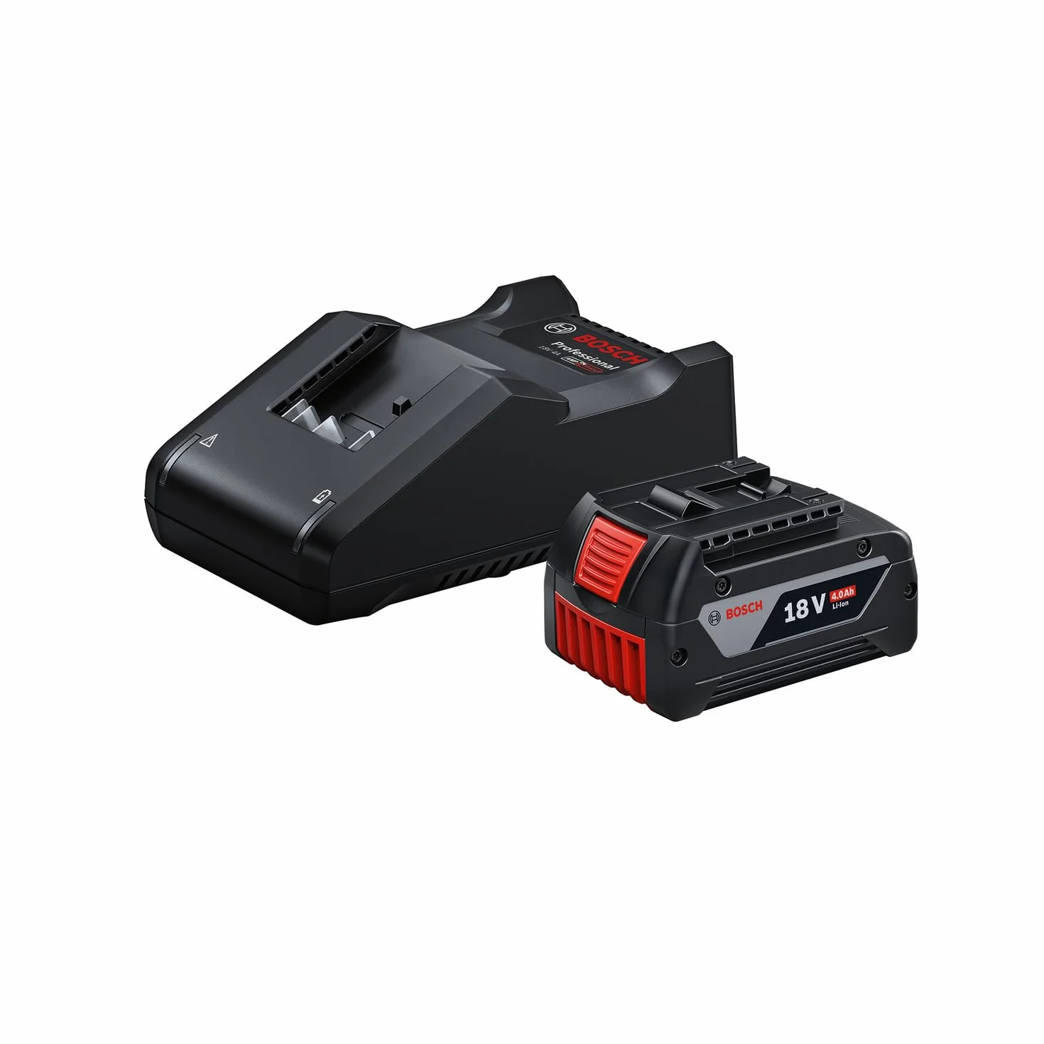 Bosch Professional 18V System set inicial de baterías: 1 batería GBA 18V 4.0Ah + cargador rápido GAL 18V-40