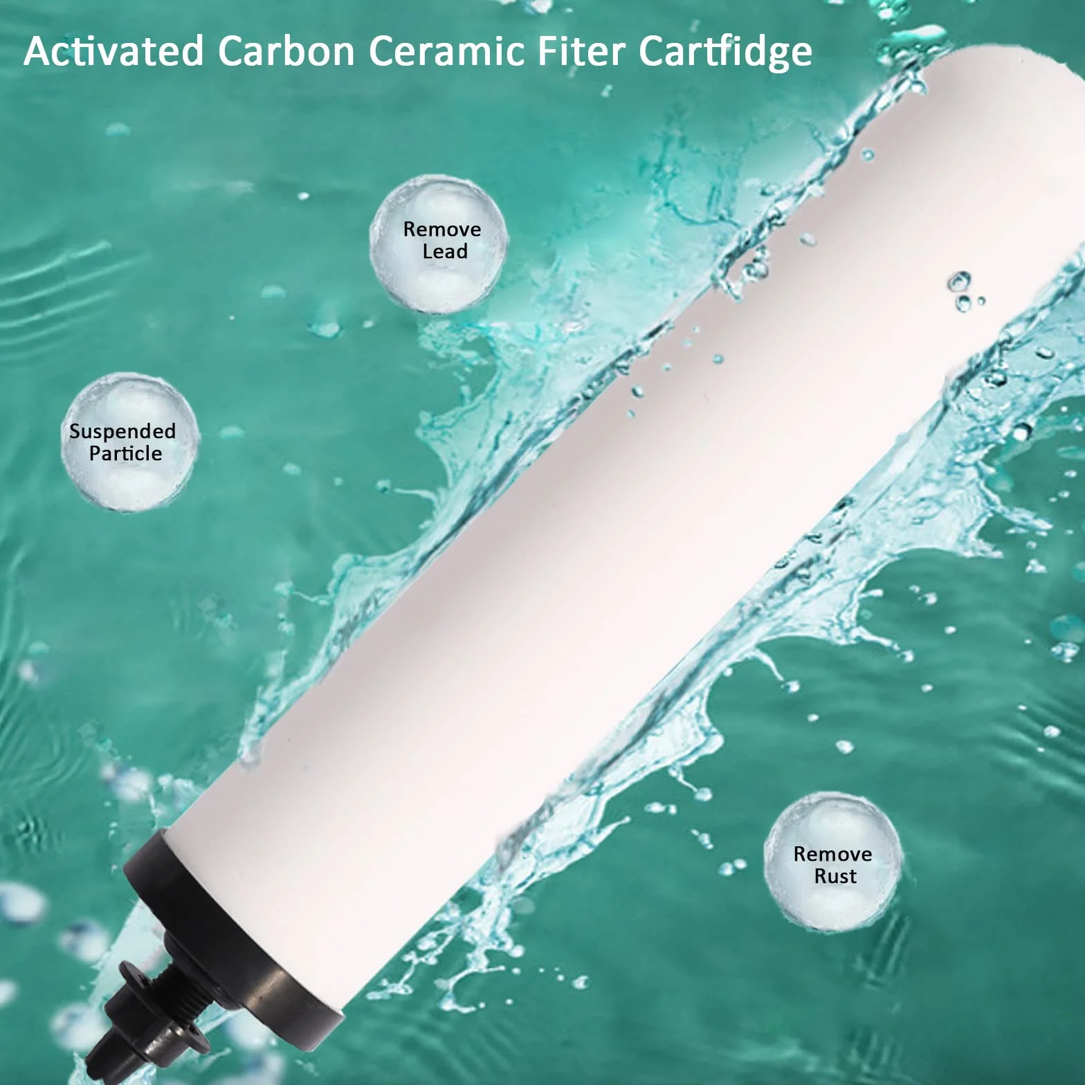 HUINING Paquete de 2 filtros de cerámica de repuesto para sistemas de agua, adecuado para sistema de filtración de agua en el hogar