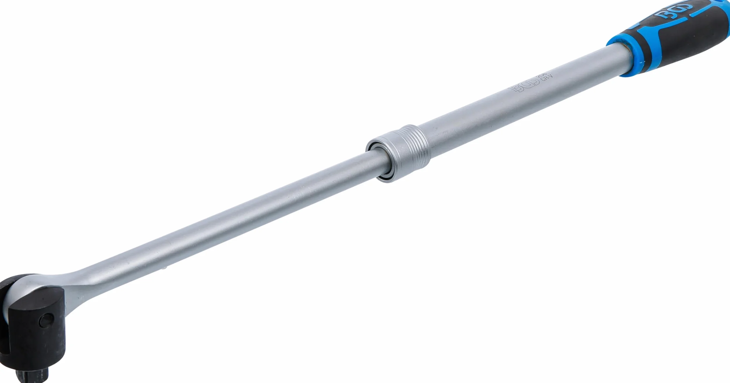 BGS 258 | Mango articulado, extensible | cuadrado exterior 12,5 mm (1/2") | 450 - 600 mm | Longitud 450 – 600 mm | Par máx. 550 Nm | Cabeza giratoria 180° | Cromado, mate