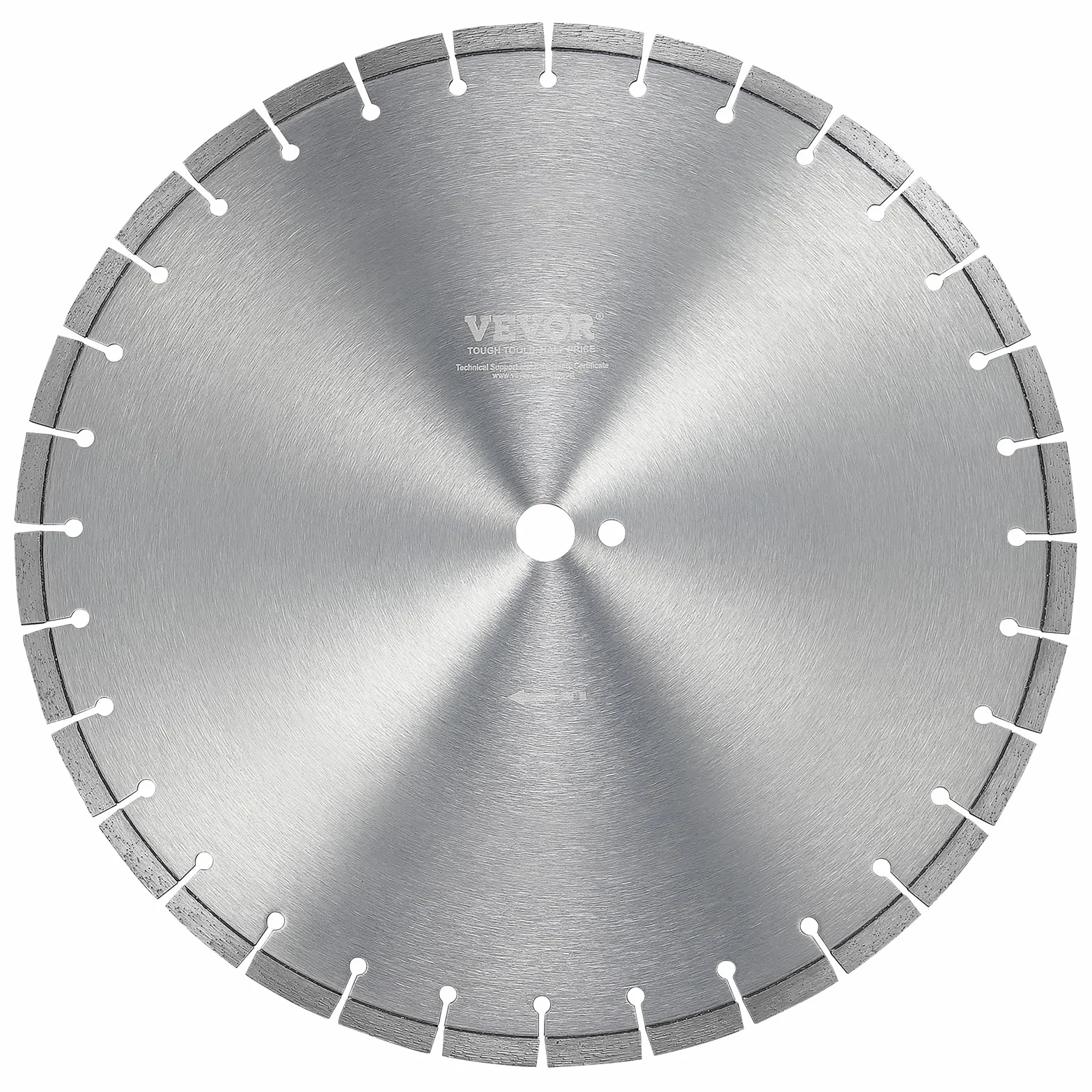 VEVOR Disco de Corte de Diamante 450 mm Disco de Diamante Húmedo o Seco Hoja de Sierra con Dientes Planos 12 mm Diámetro del Orificio Central Universal 25,4 mm Para Hormigón, Azulejos, Ladrillo
