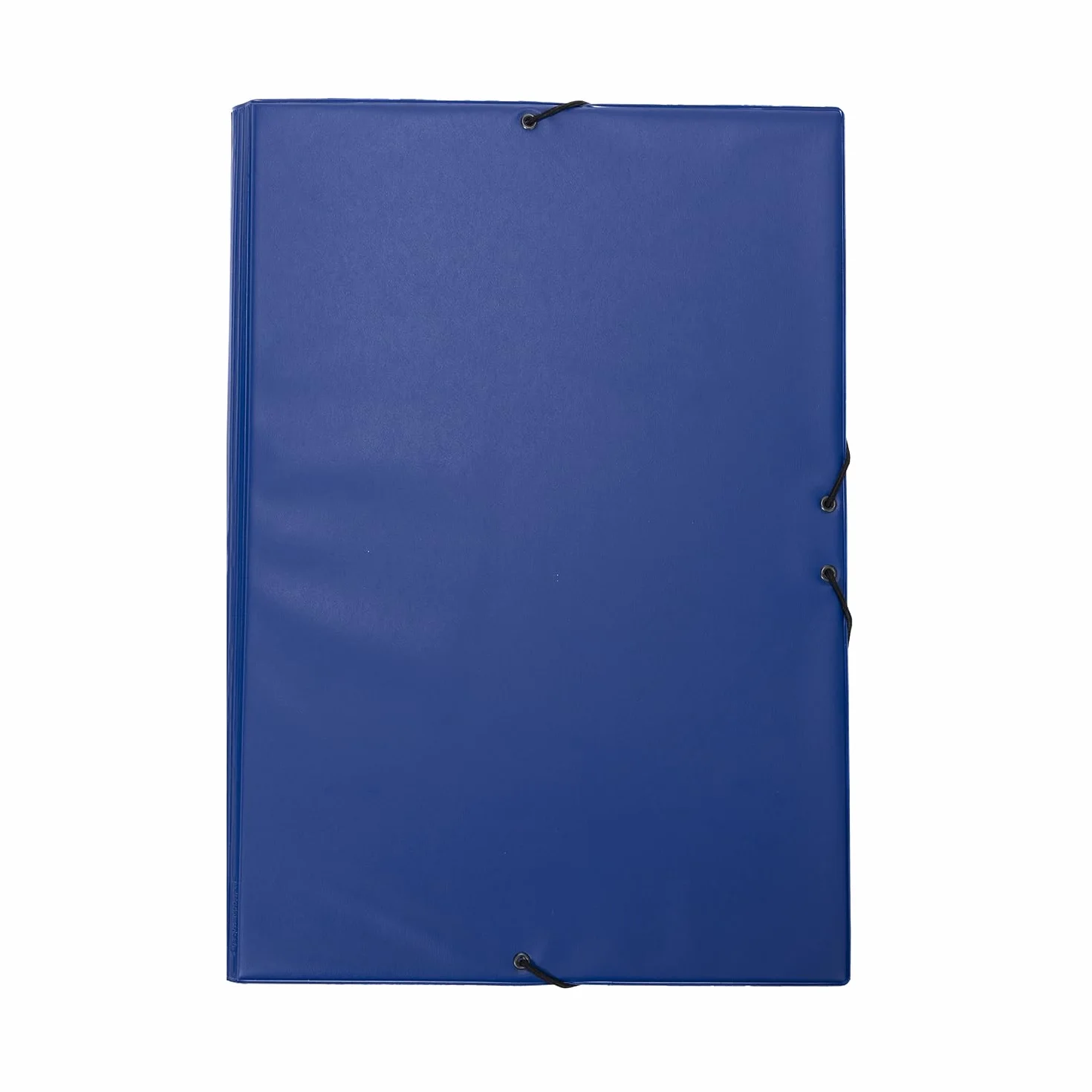 Carpeta PVC Azul Folio Prolongado Tres Solapas Cierre de Gomas 38x28cm