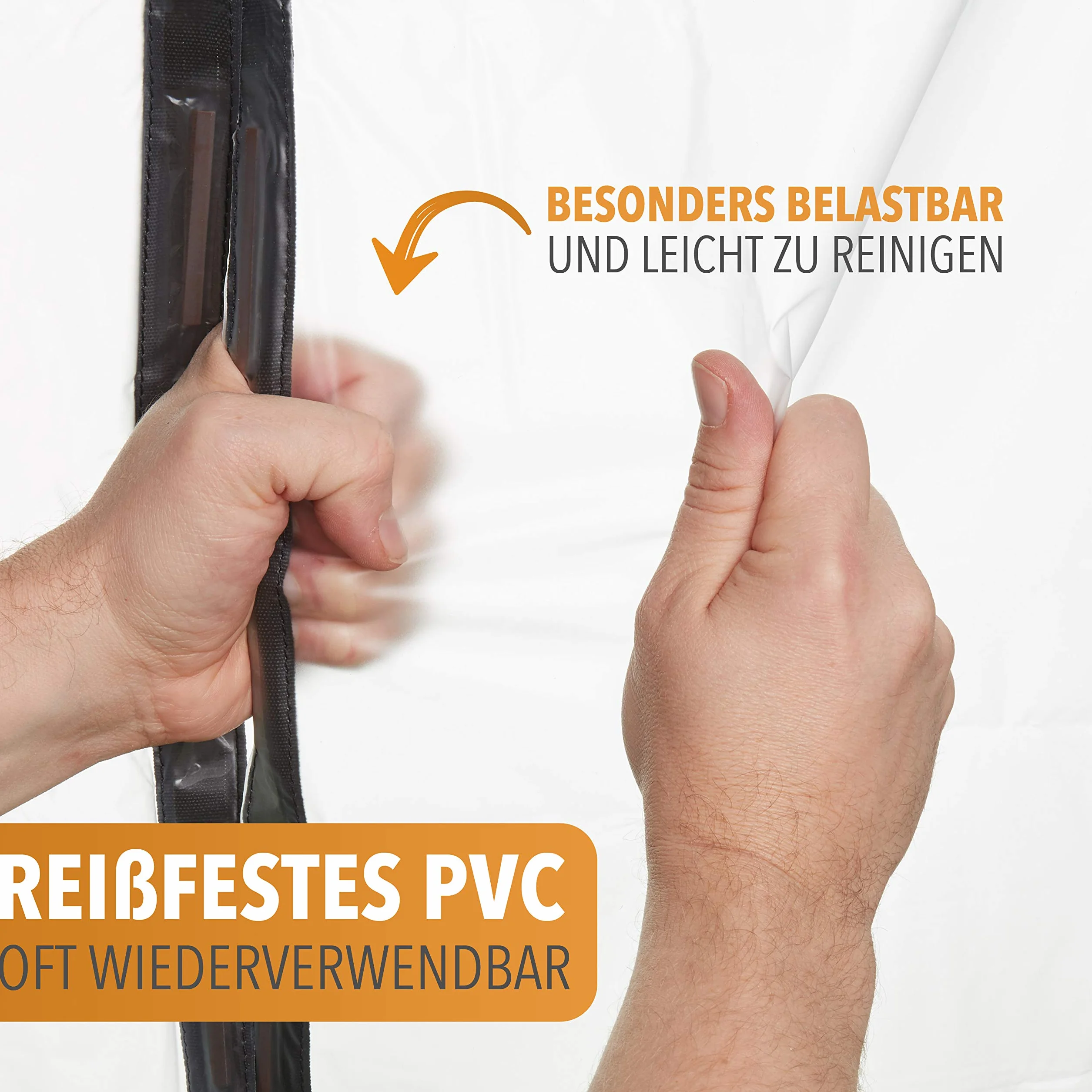 Protector de polvo para puerta Pro – reutilizable con cierre magnético – 2,2 x 1,2 m – Protector de polvo de PVC premium – para bricolaje (profesional), pintores